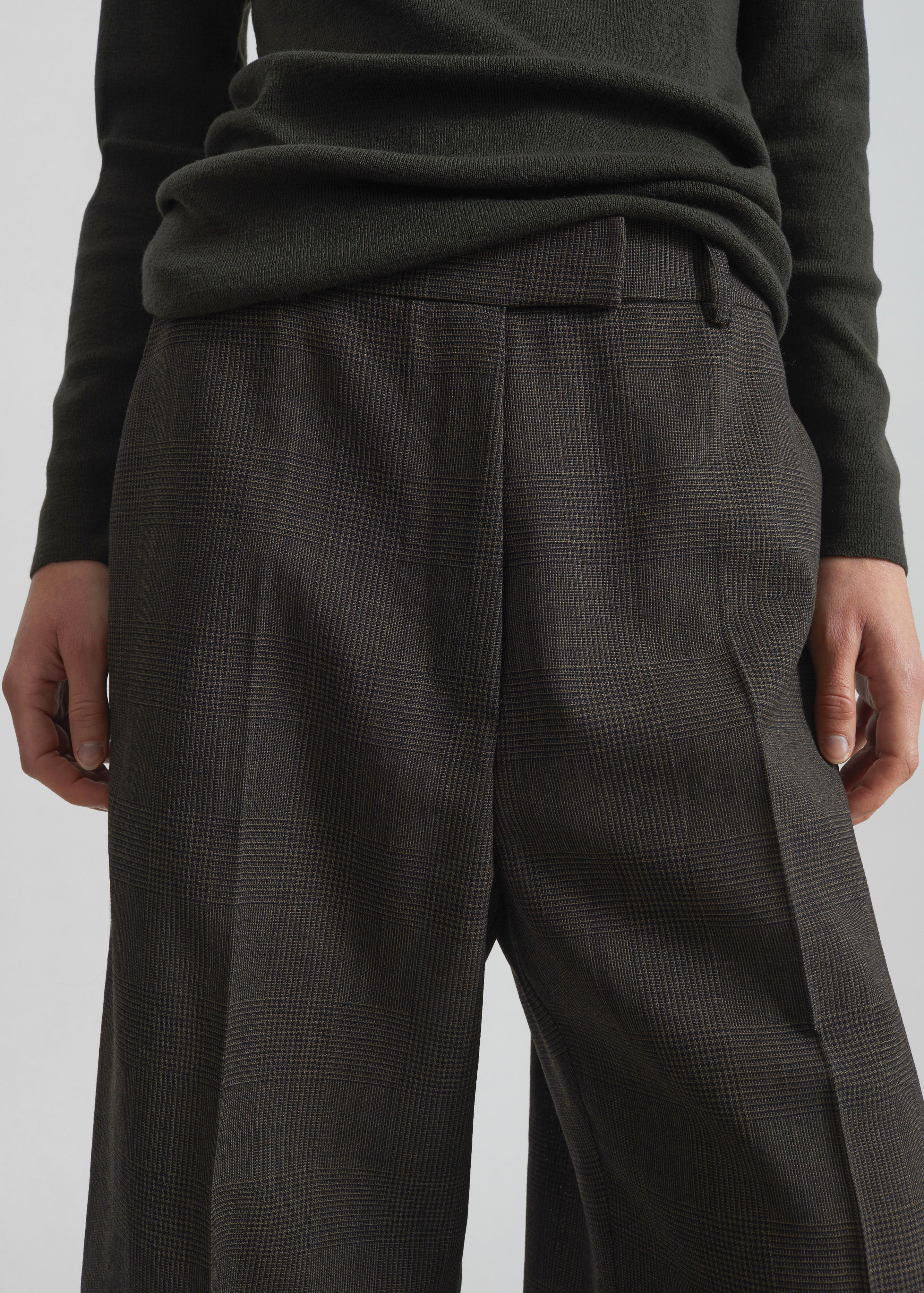Brickell Trousers - Olive Glen Plaid