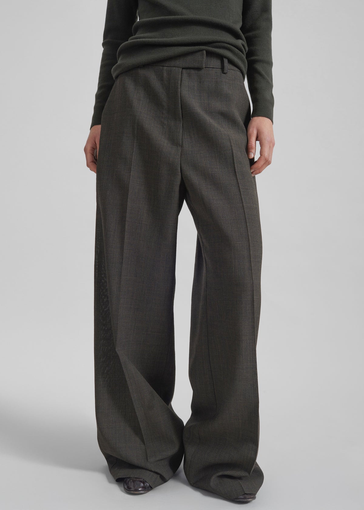 Brickell Trousers - Olive Glen Plaid