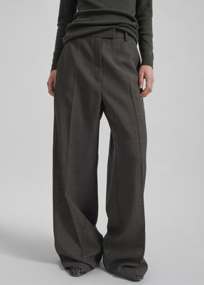 Brickell Trousers - Olive Glen Plaid