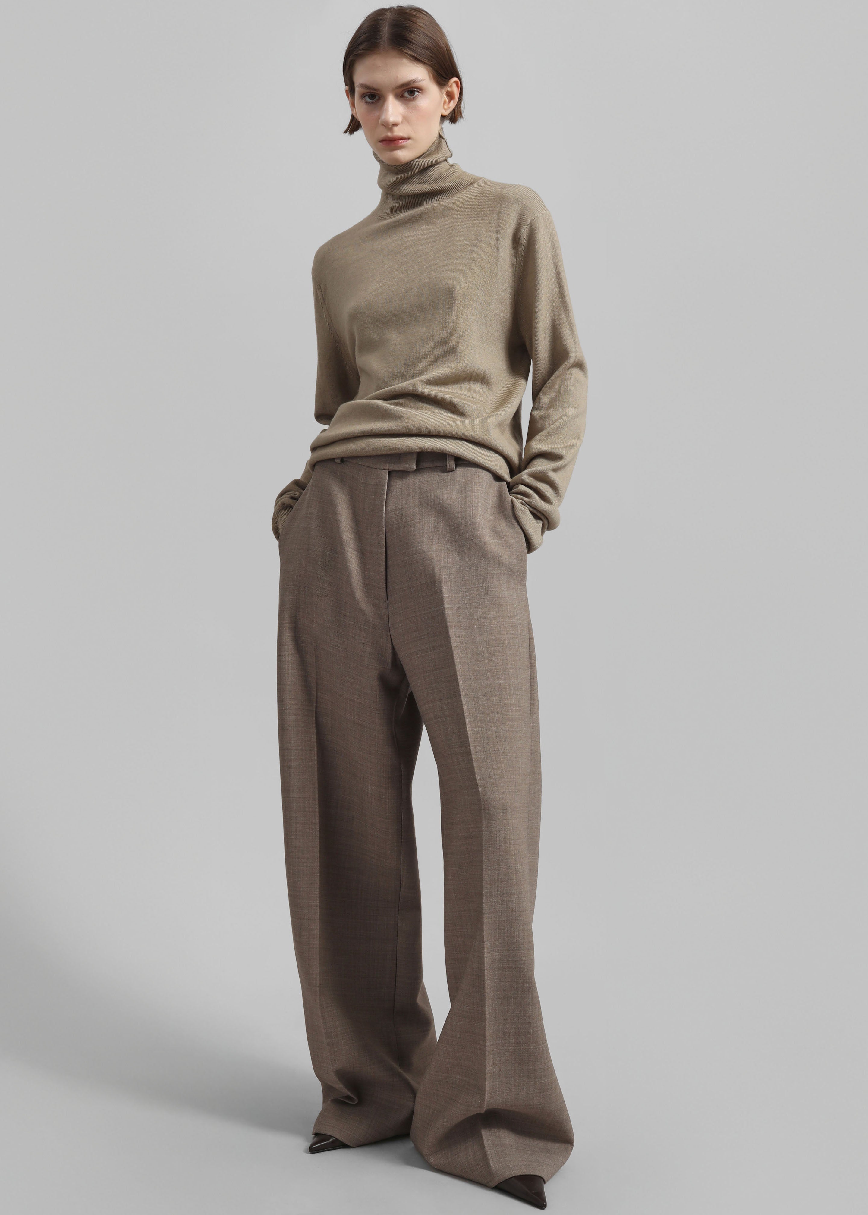 Brickell Trousers - Taupe Melange - 1