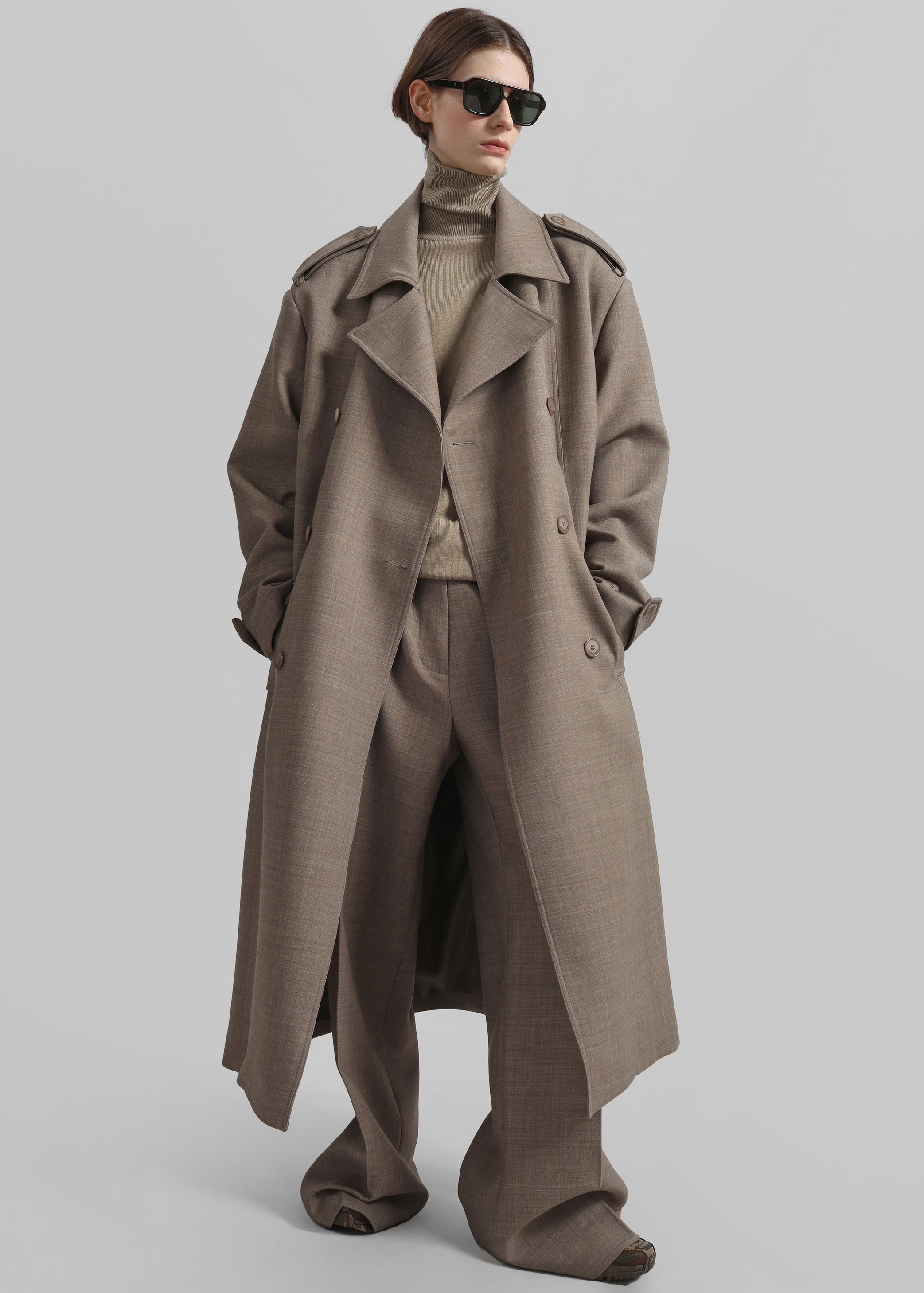 Shop the look image for Brickell Trousers - Taupe Melange