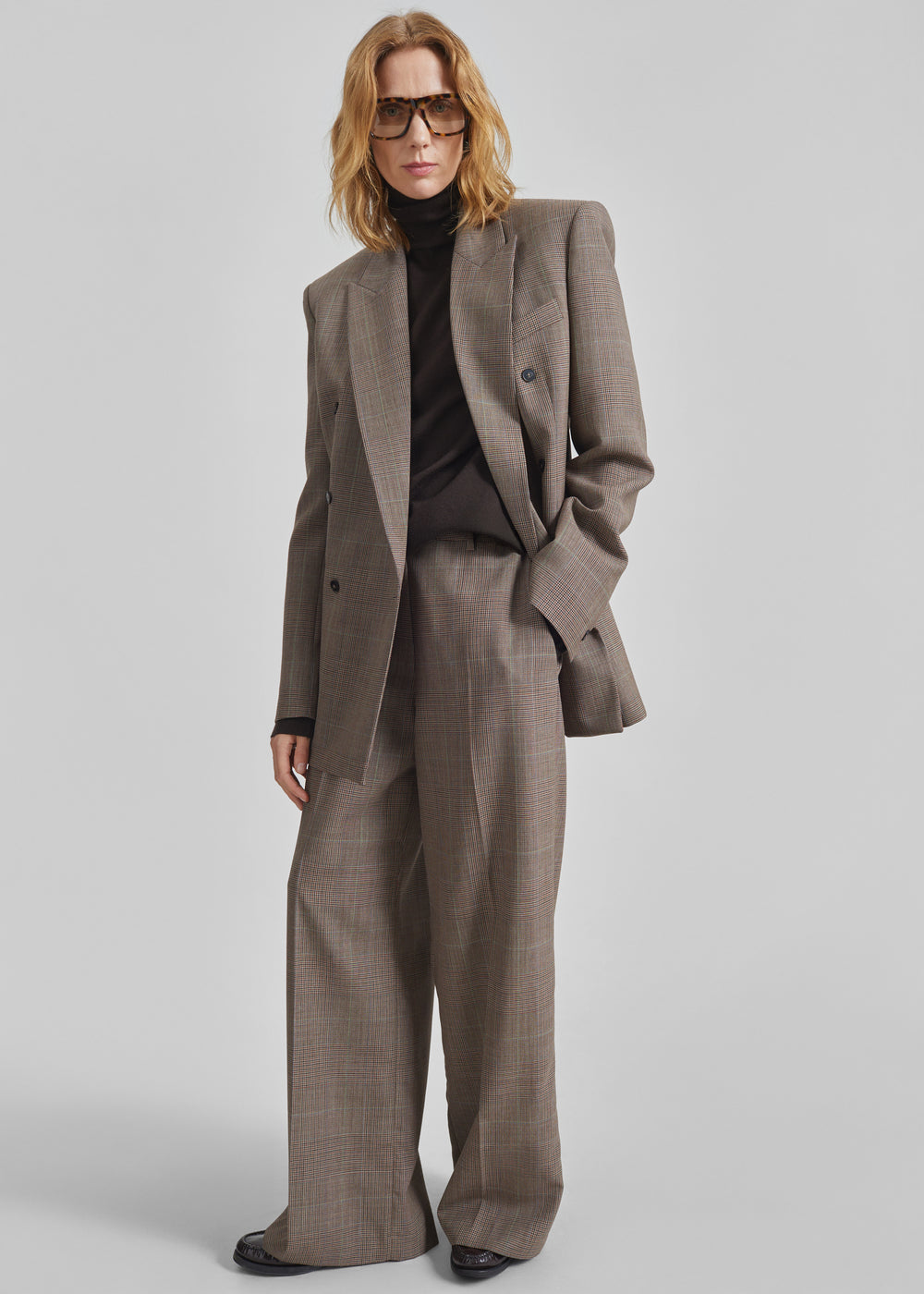 Brickell Trousers - Brown Glen Plaid - 1