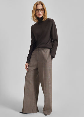 Brickell Trousers - Brown Glen Plaid