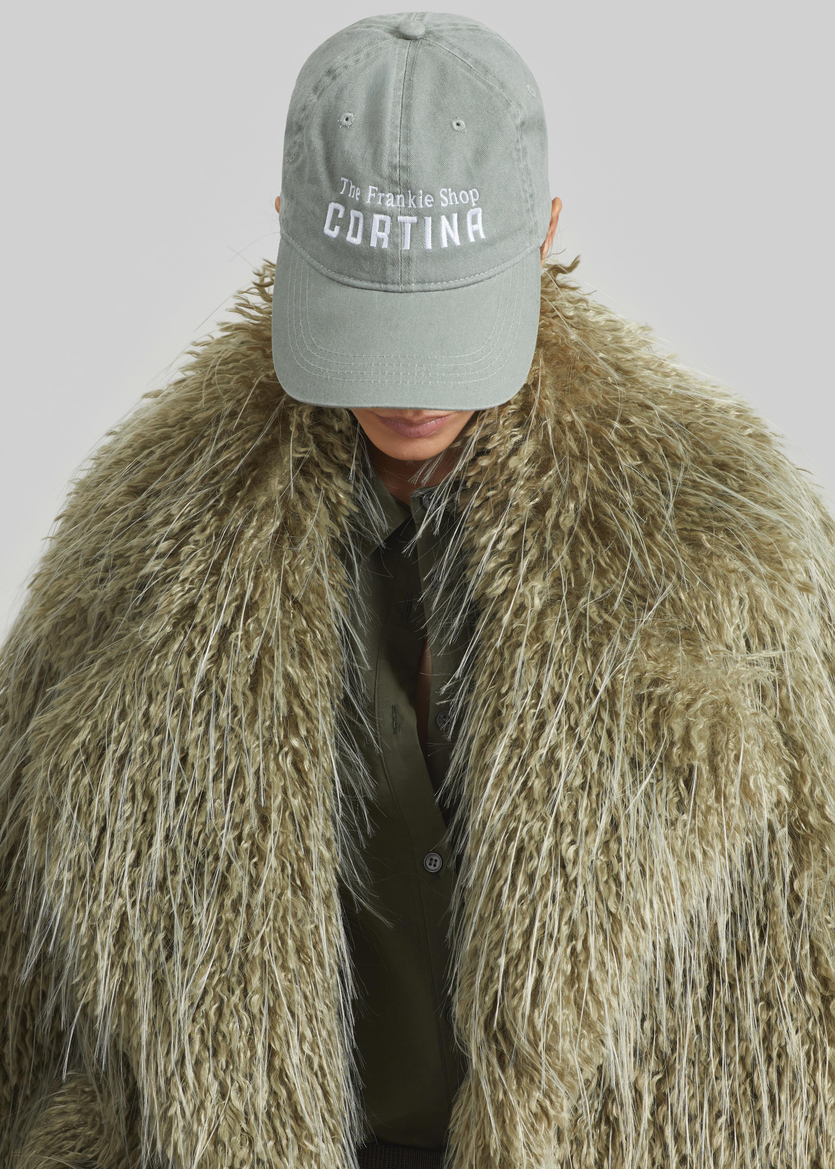 Brina Faux Fur Coat - Sage - 4