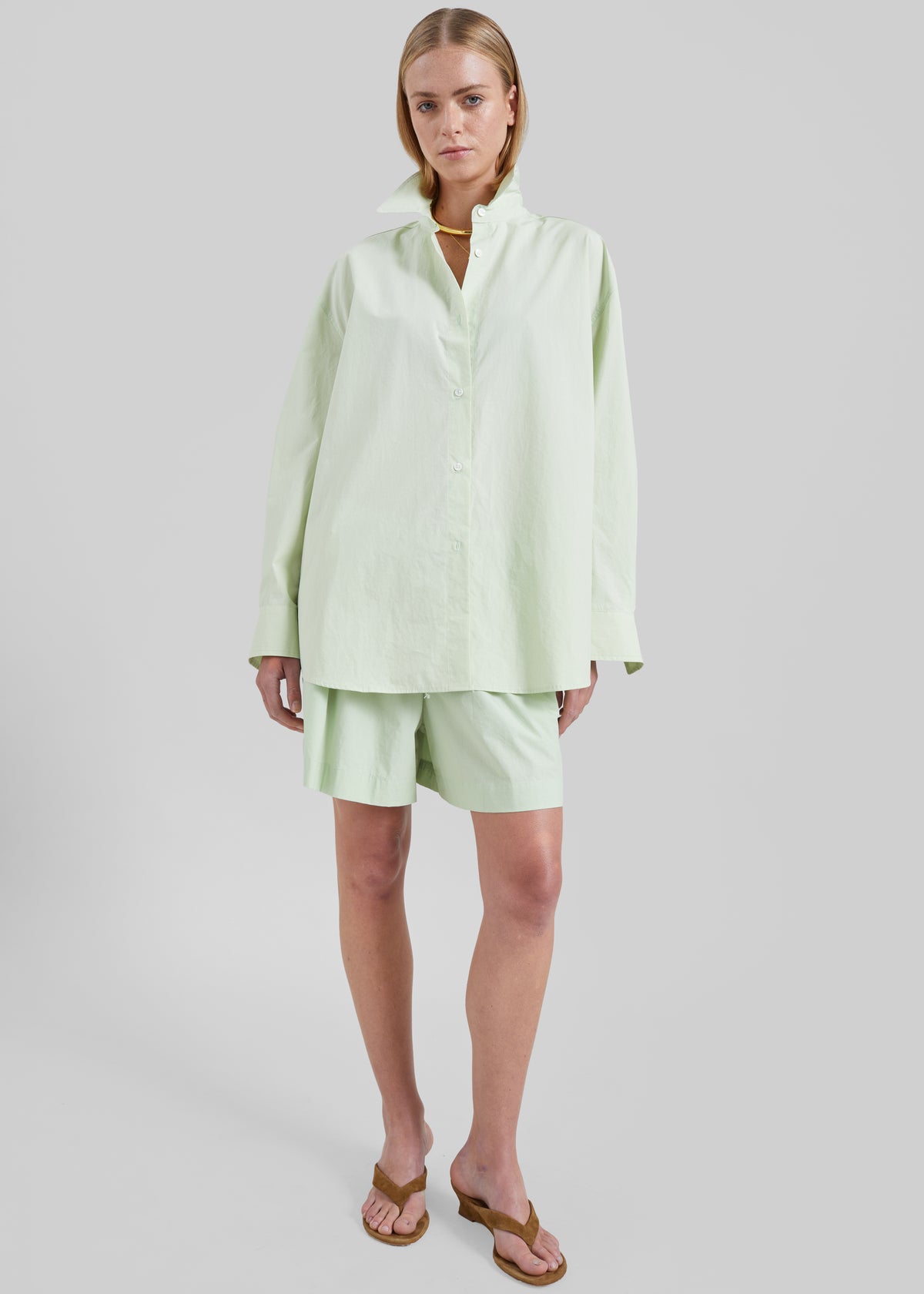 Brisay Cotton Shorts - Mint - 6