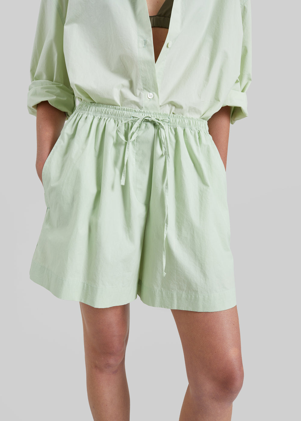 Brisay Cotton Shorts - Mint - 1