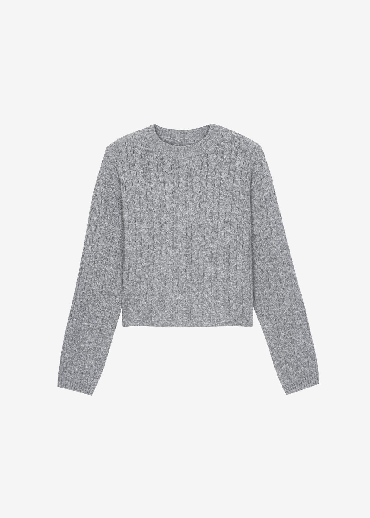 Brisbane Cropped Boxy Sweater - Grey - 9