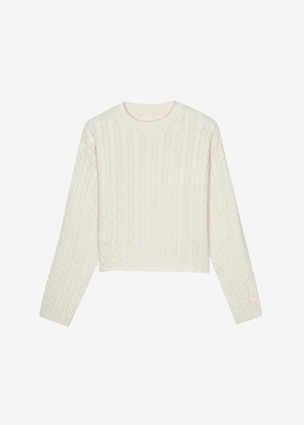 Brisbane Cropped Boxy Sweater - White - 6