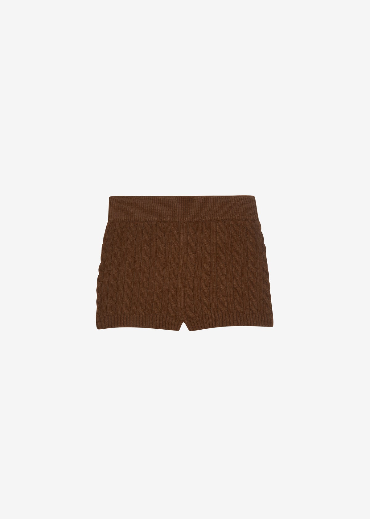 Brisbane Knit Mini Shorts - Brown - 7