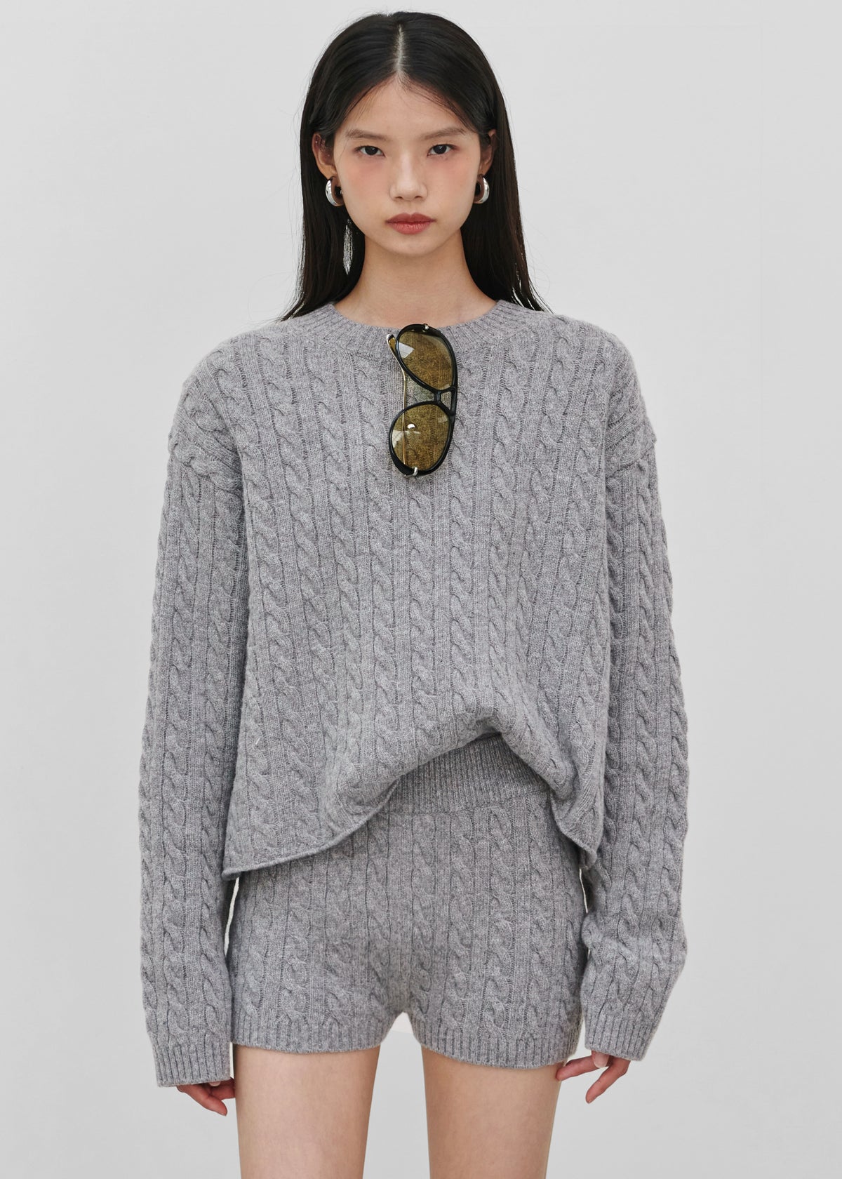 Brisbane Knit Mini Shorts - Grey - 8