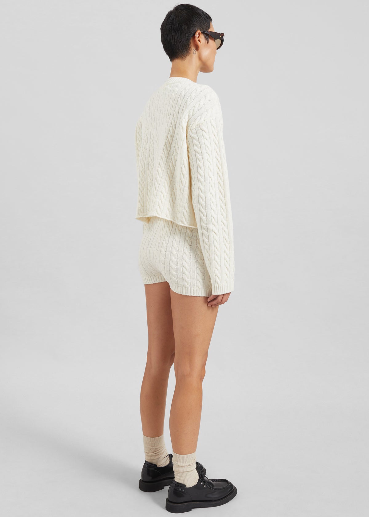 Brisbane Knit Mini Shorts - White - 6