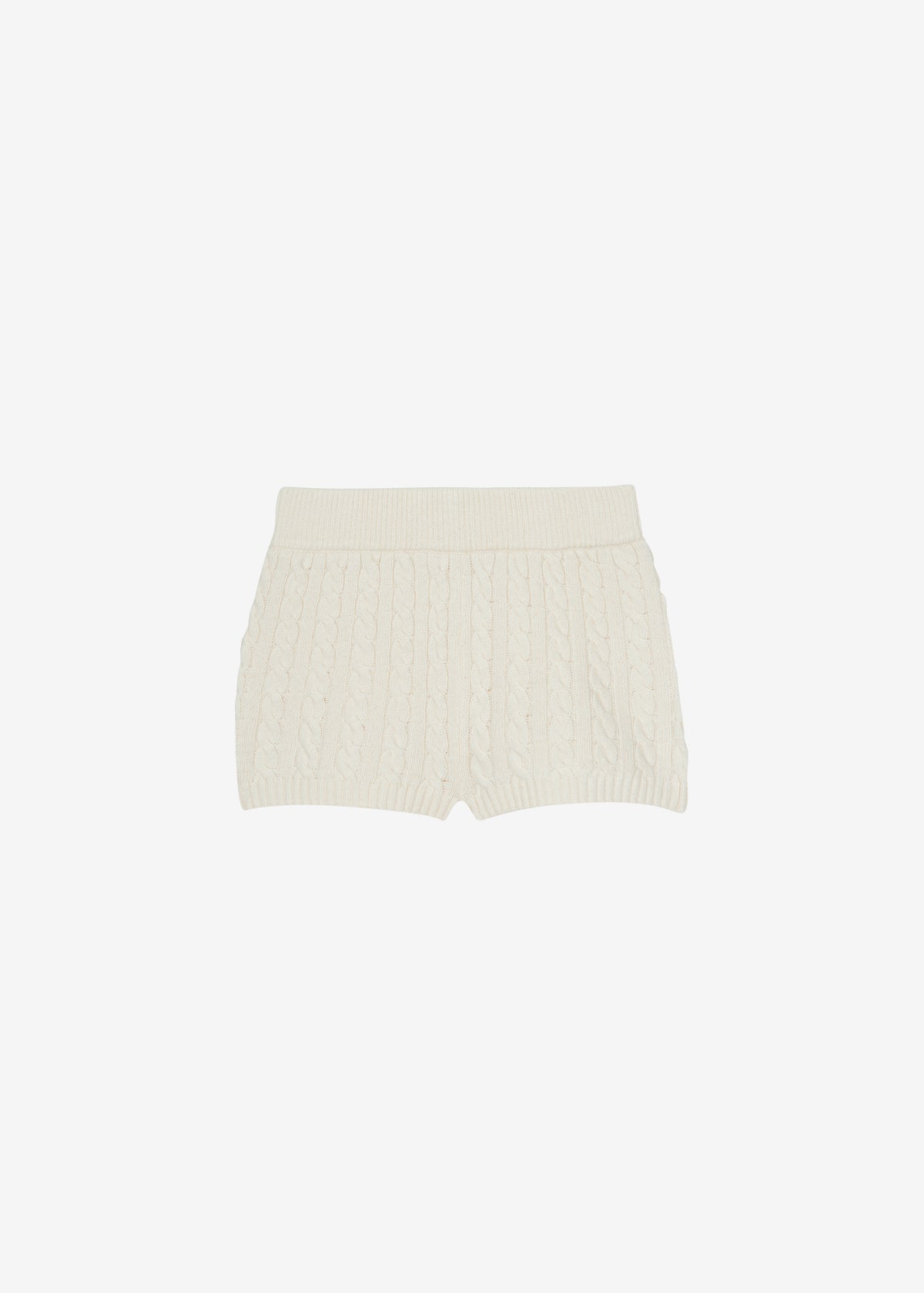 Brisbane Knit Mini Shorts - White - 7