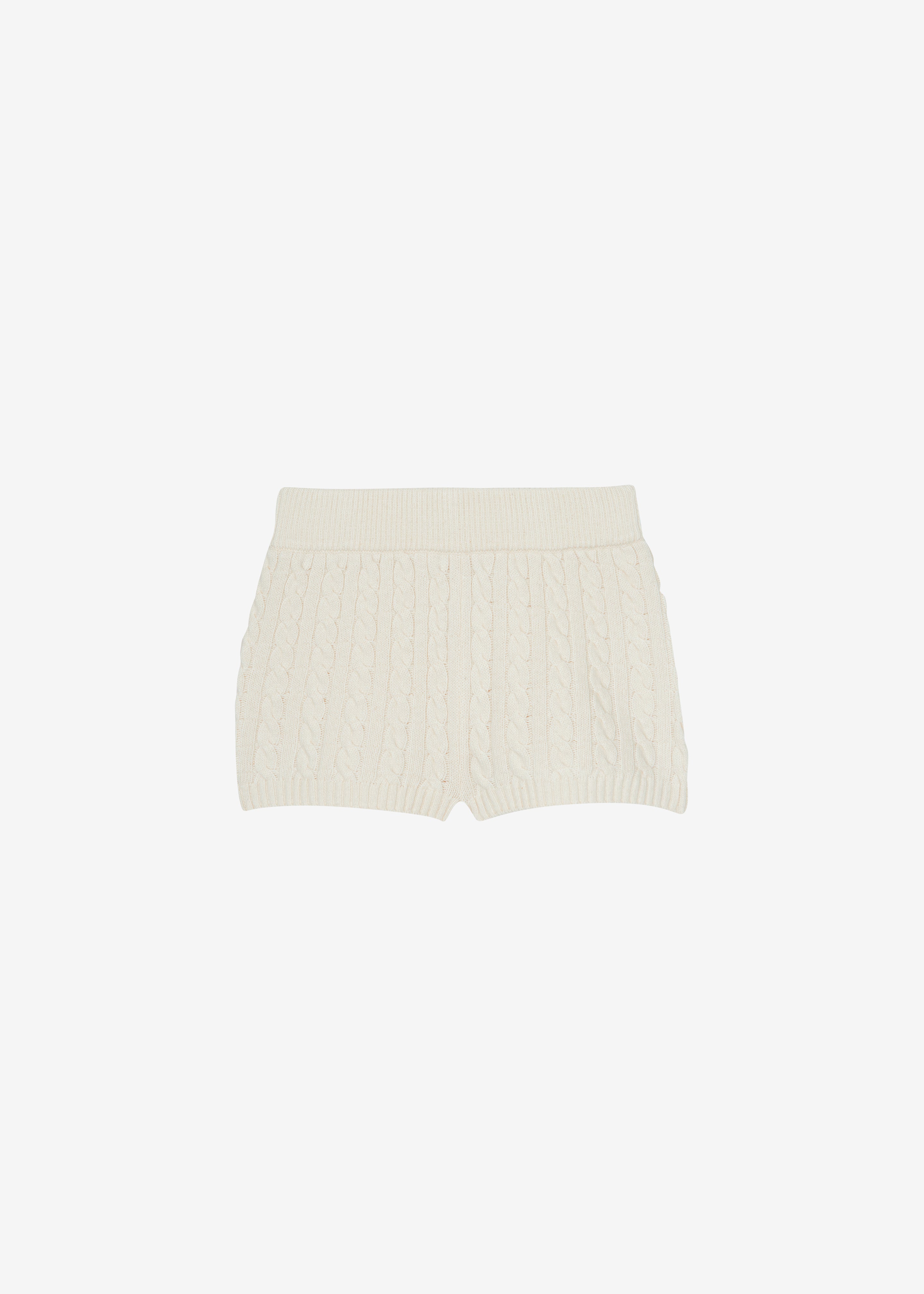 Brisbane Knit Mini Shorts - White - 7