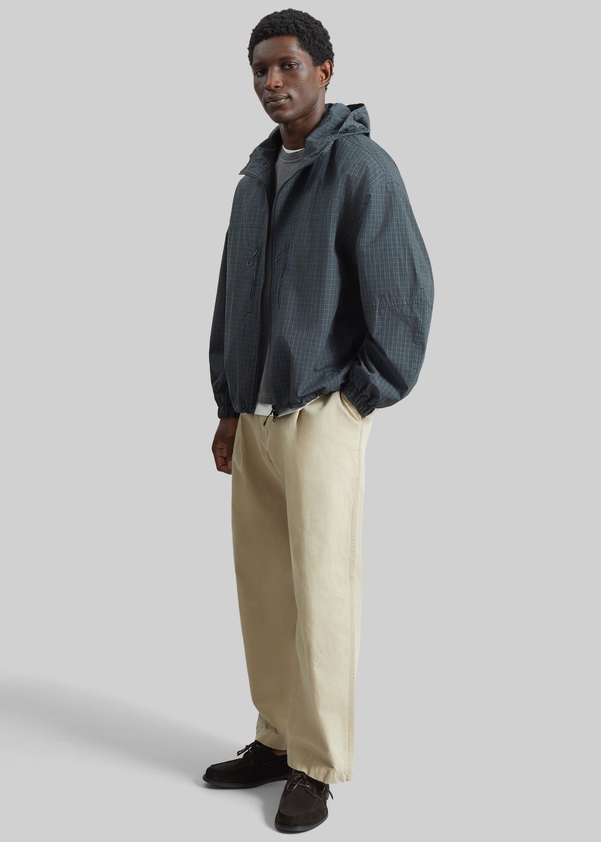 Bristol Windbreaker Jacket - Green Plaid - 7