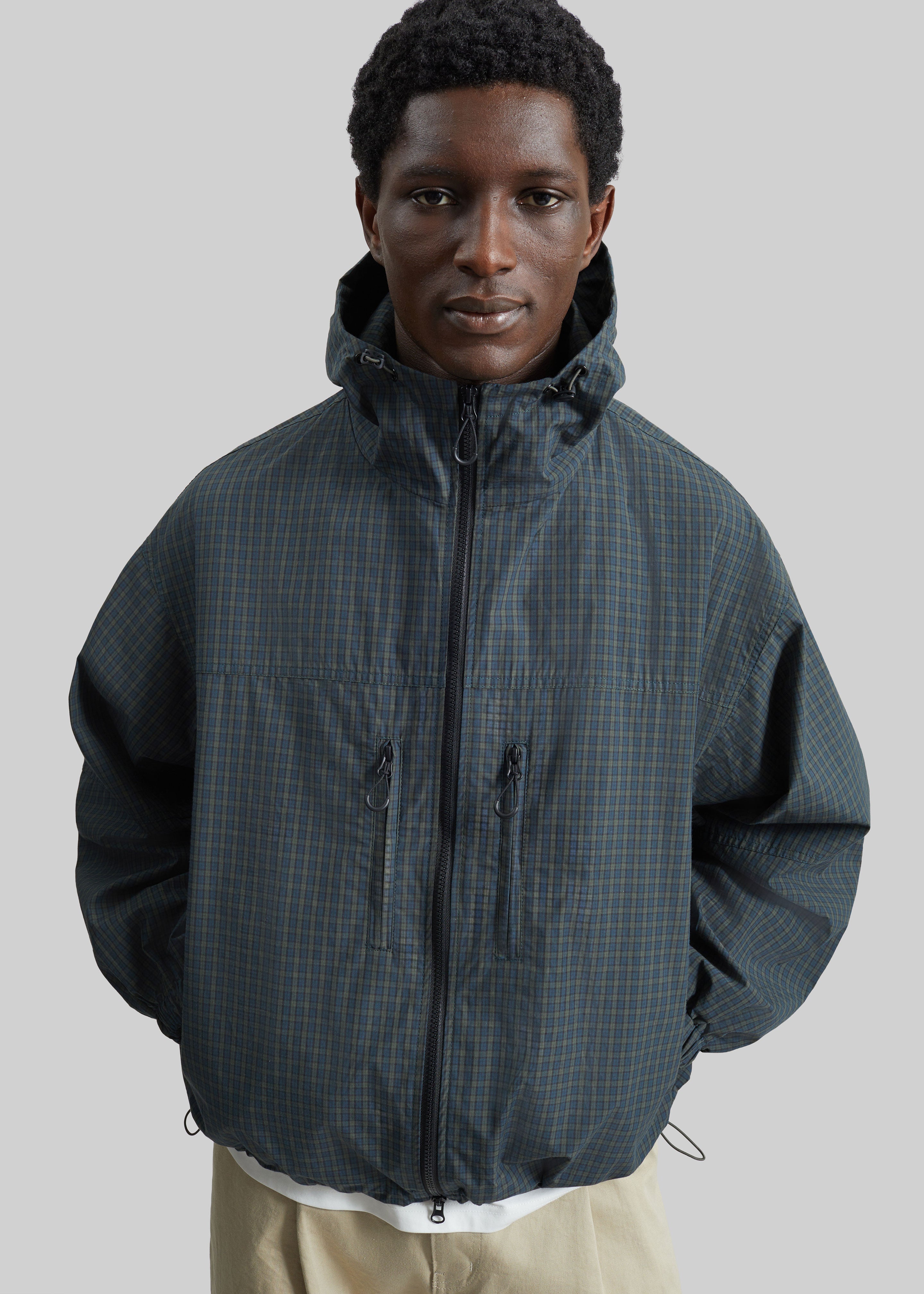 Bristol Windbreaker Jacket - Green Plaid - 6
