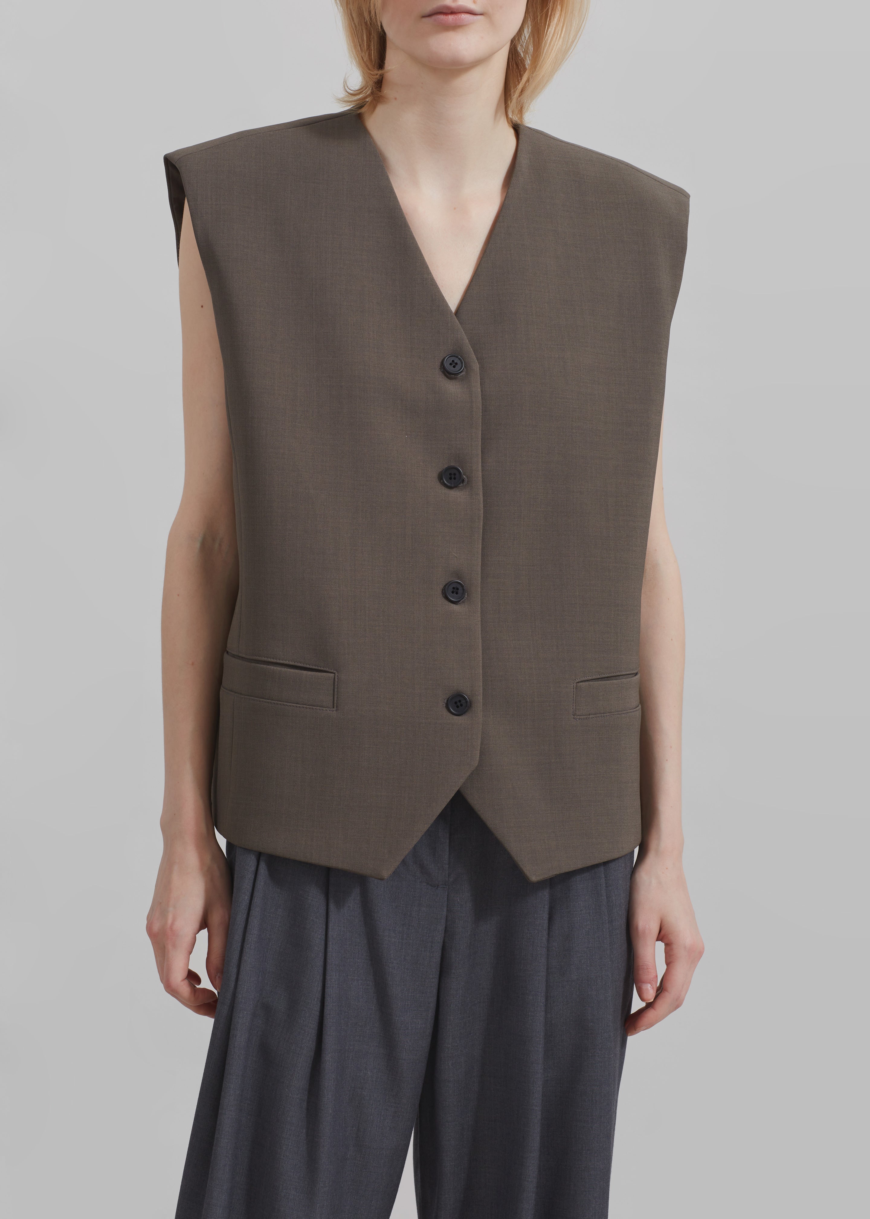 Brittany Vest - Brown - 3