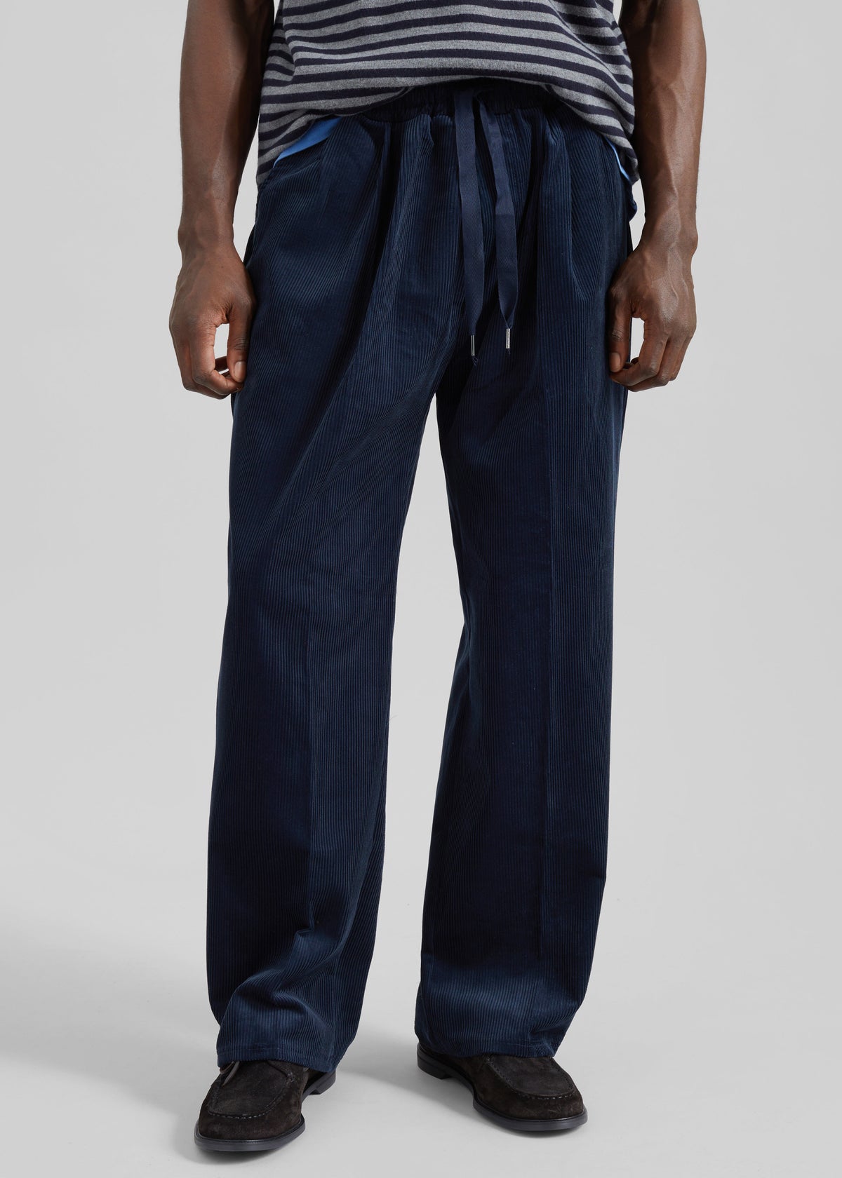 Brixton Corduroy Joggers - Navy - 6