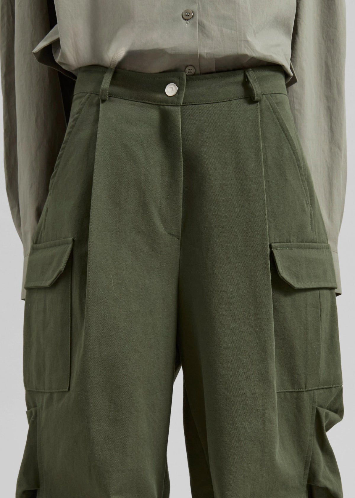 Bronte Cargo Pants - Army Green - 3