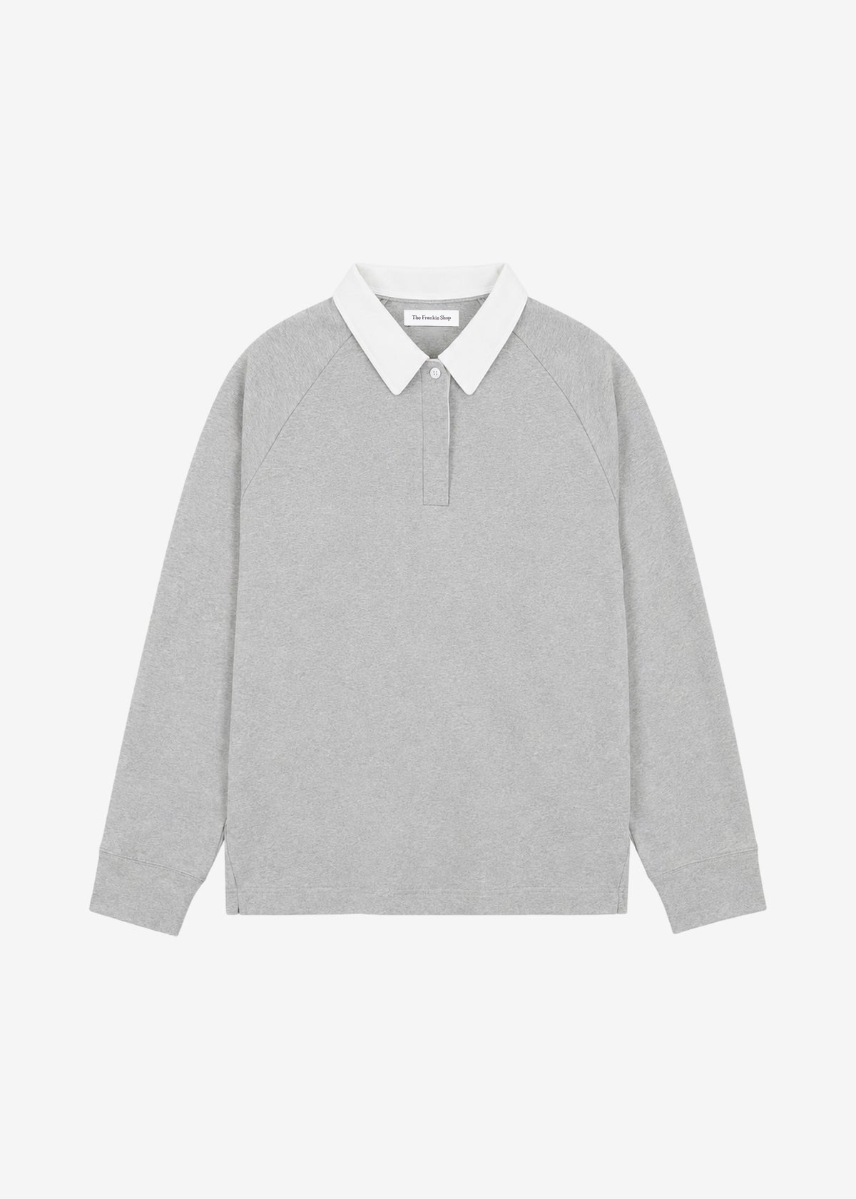 Bruino Contrast Collar Polo Sweatshirt - Light Grey - 6