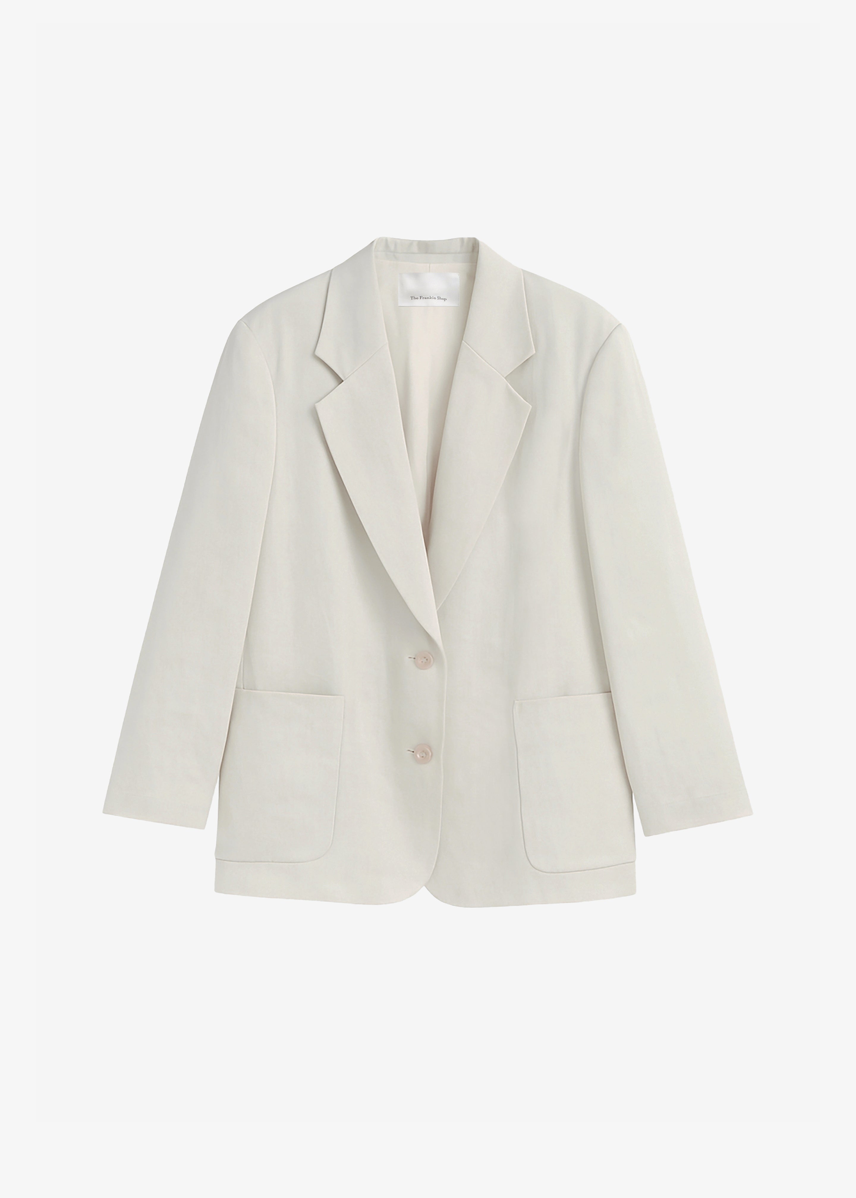 Bruna Linen Soft Blazer - Light Beige - 8