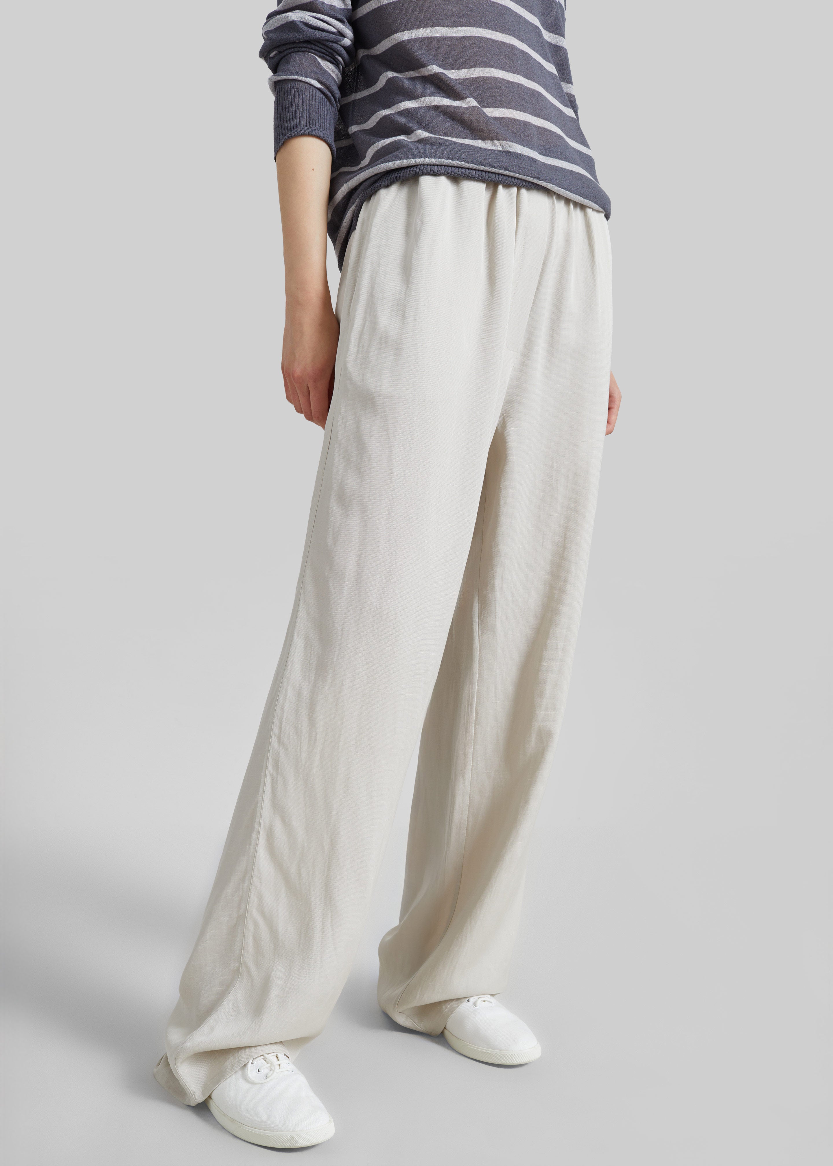 Bruna Linen Soft Pants - Light Beige – The Frankie Shop