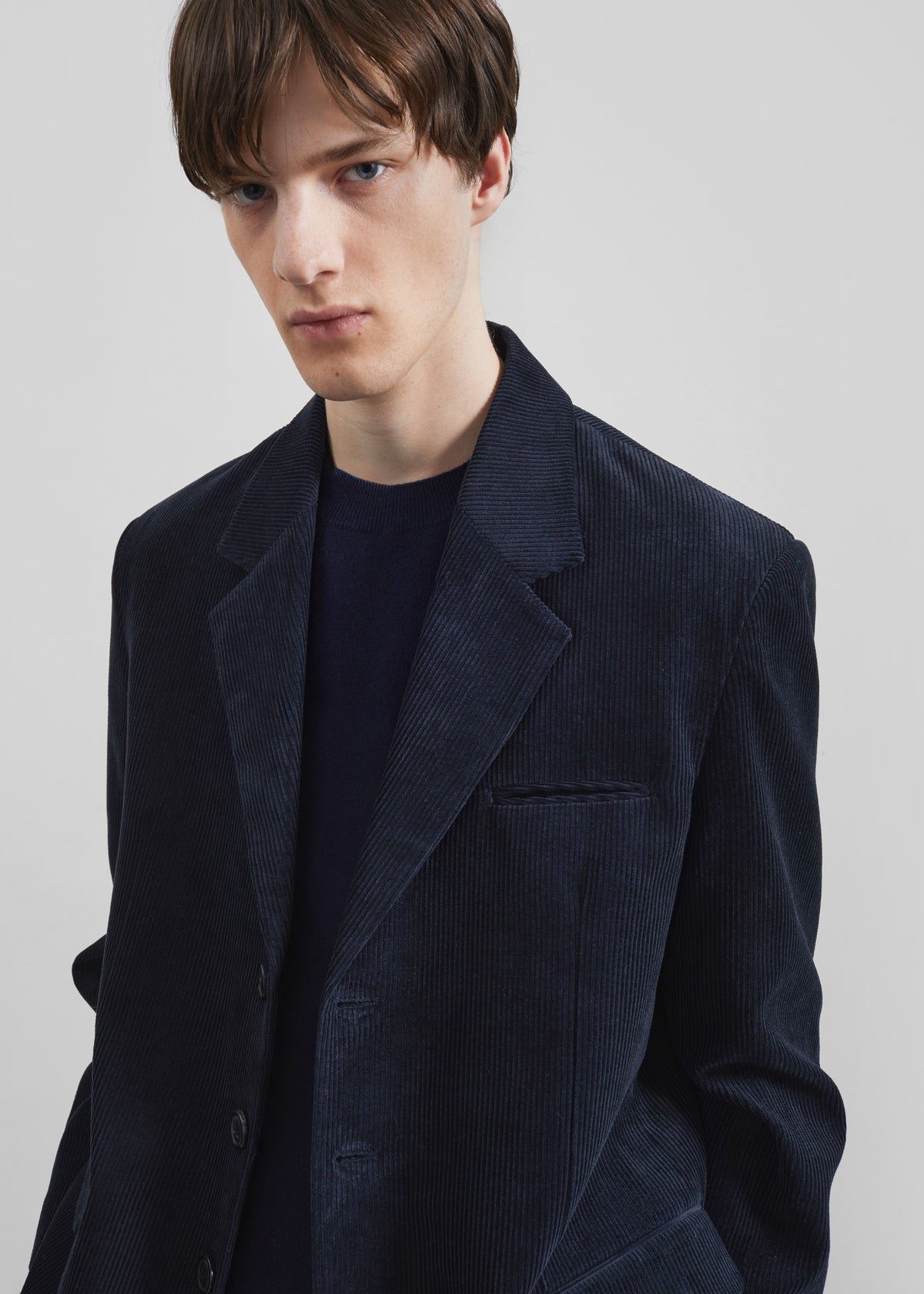 Bryant Corduroy Blazer - Dark Navy - 7