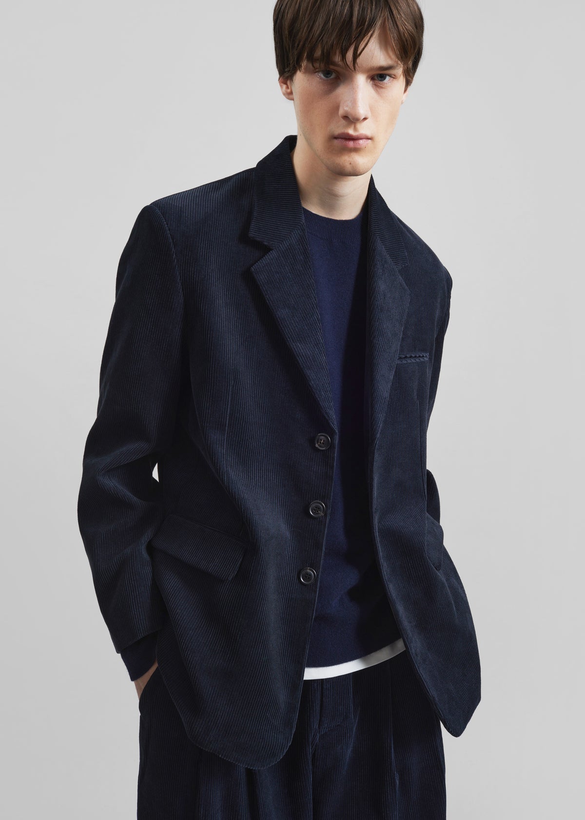 Bryant Corduroy Blazer - Dark Navy - 4