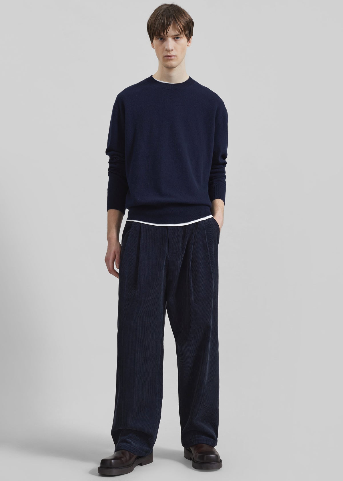 Bryant Corduroy Pants - Dark Navy - 1