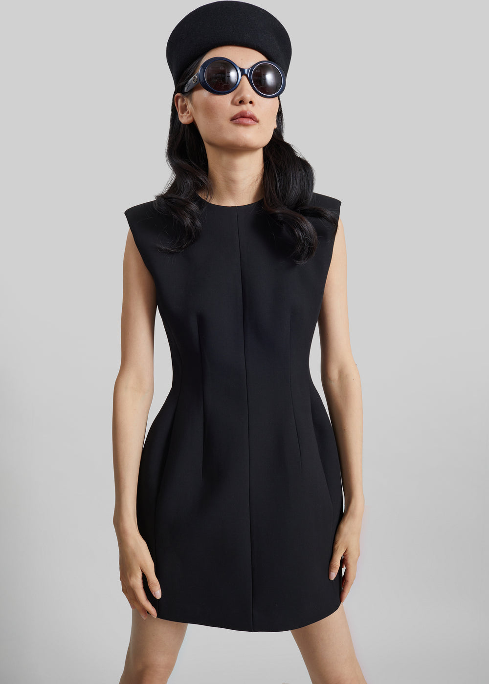 Bryn Cinched Mini Dress - Black - 1