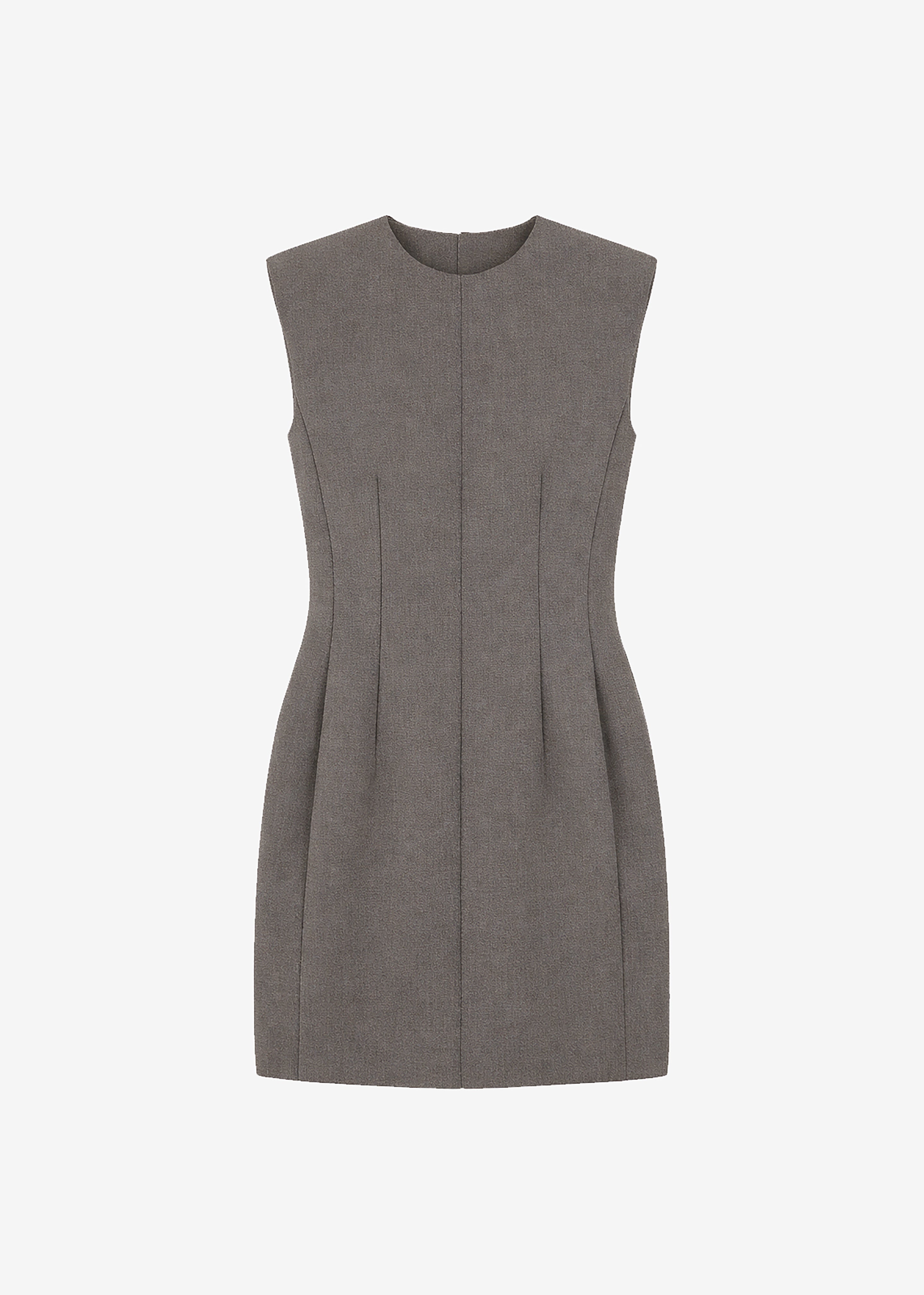 Bryn Cinched Mini Dress - Taupe Melange - 8