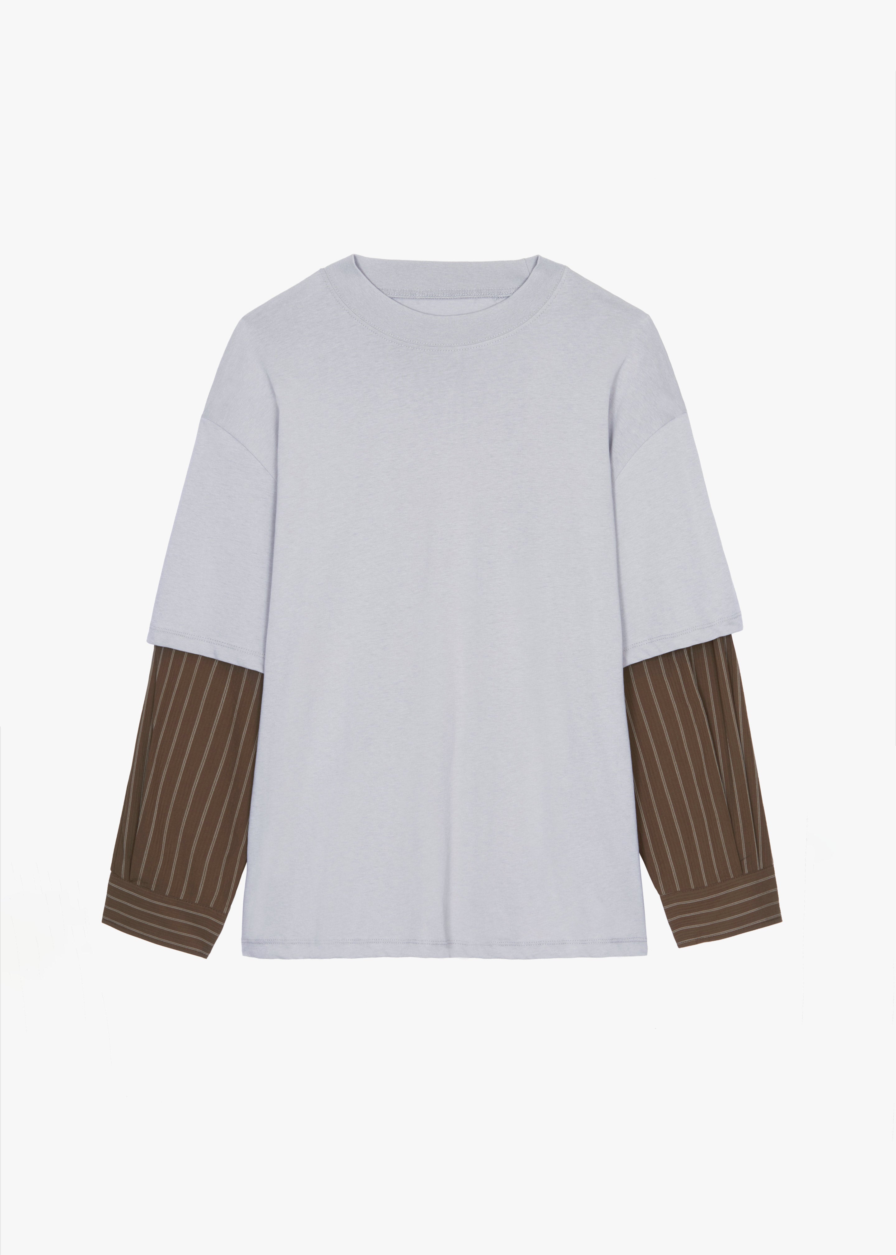 Bryton Layered Tee - Grey/Brown - 7