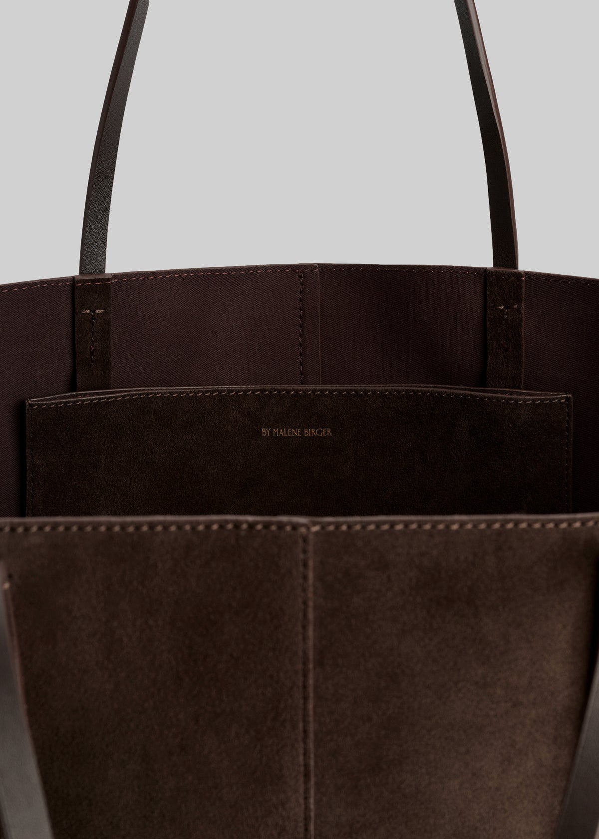 By Malene Birger Abilla Suede Tote Bag - Coffee Brown - 4
