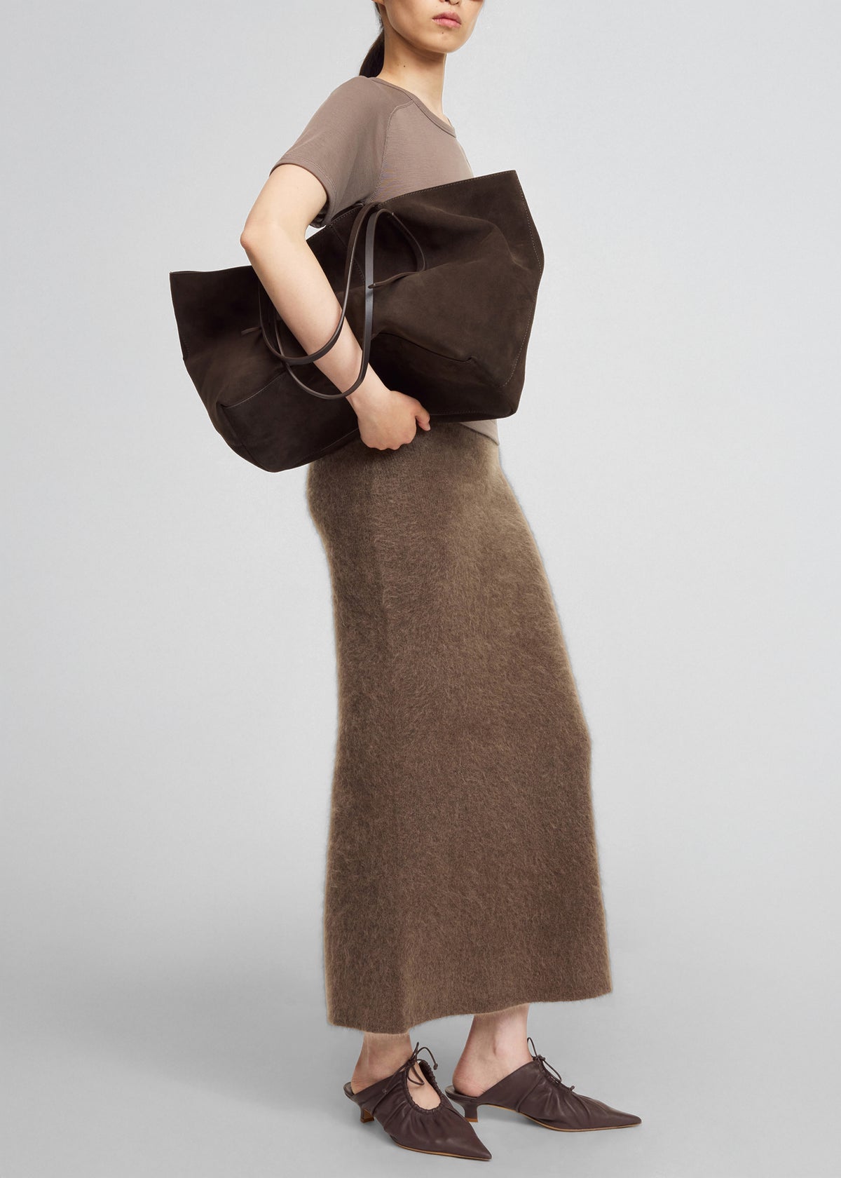 By Malene Birger Abilla Suede Tote Bag - Coffee Brown - 5