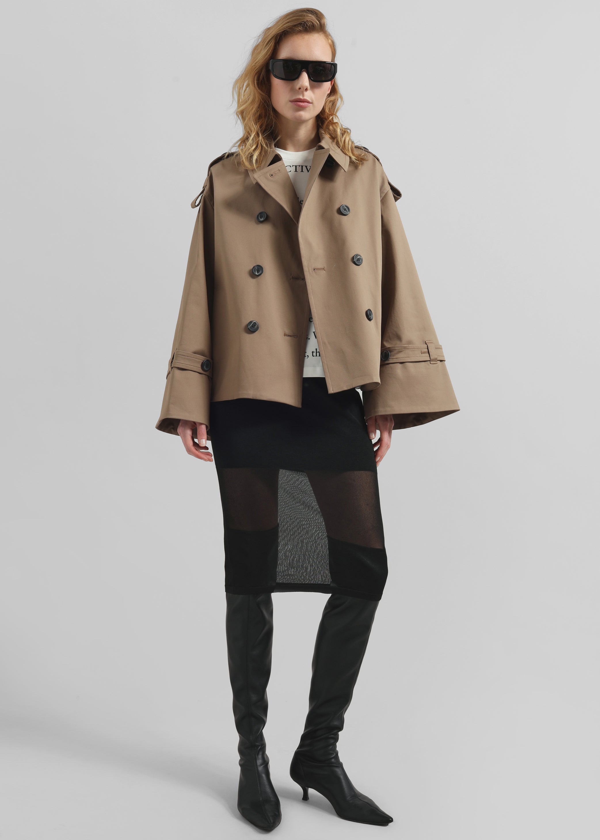 Shop the look image for By Malene Birger Alisandra Trench Jacket - Fosil