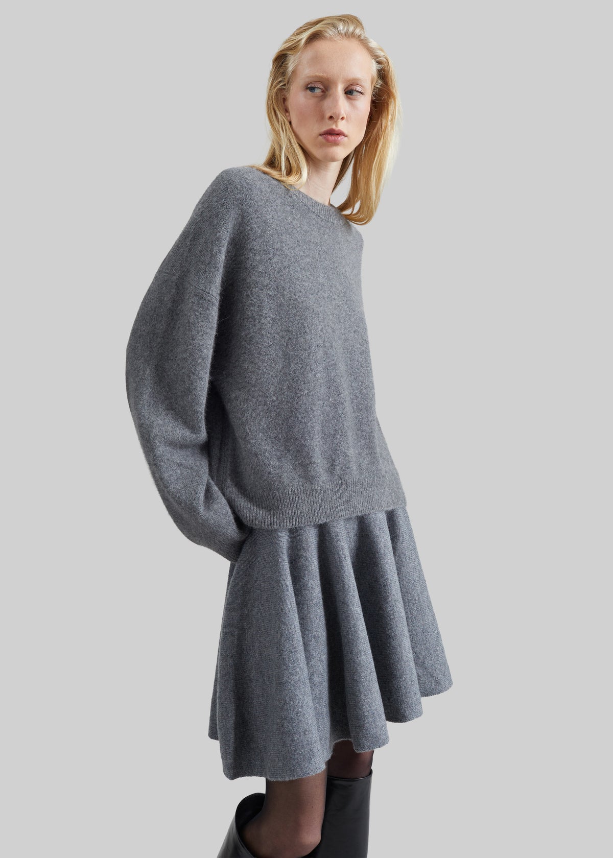 By Malene Birger Bradley Wool Sweater - Grey Melange