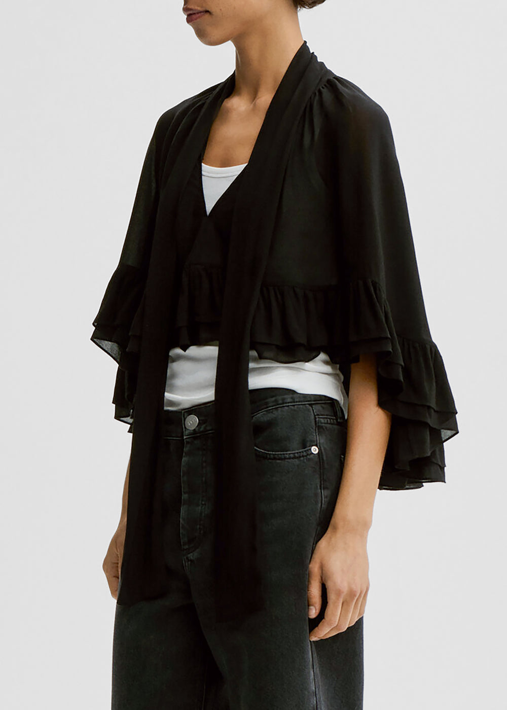 By Malene Birger Cedi Cape - Black - 1