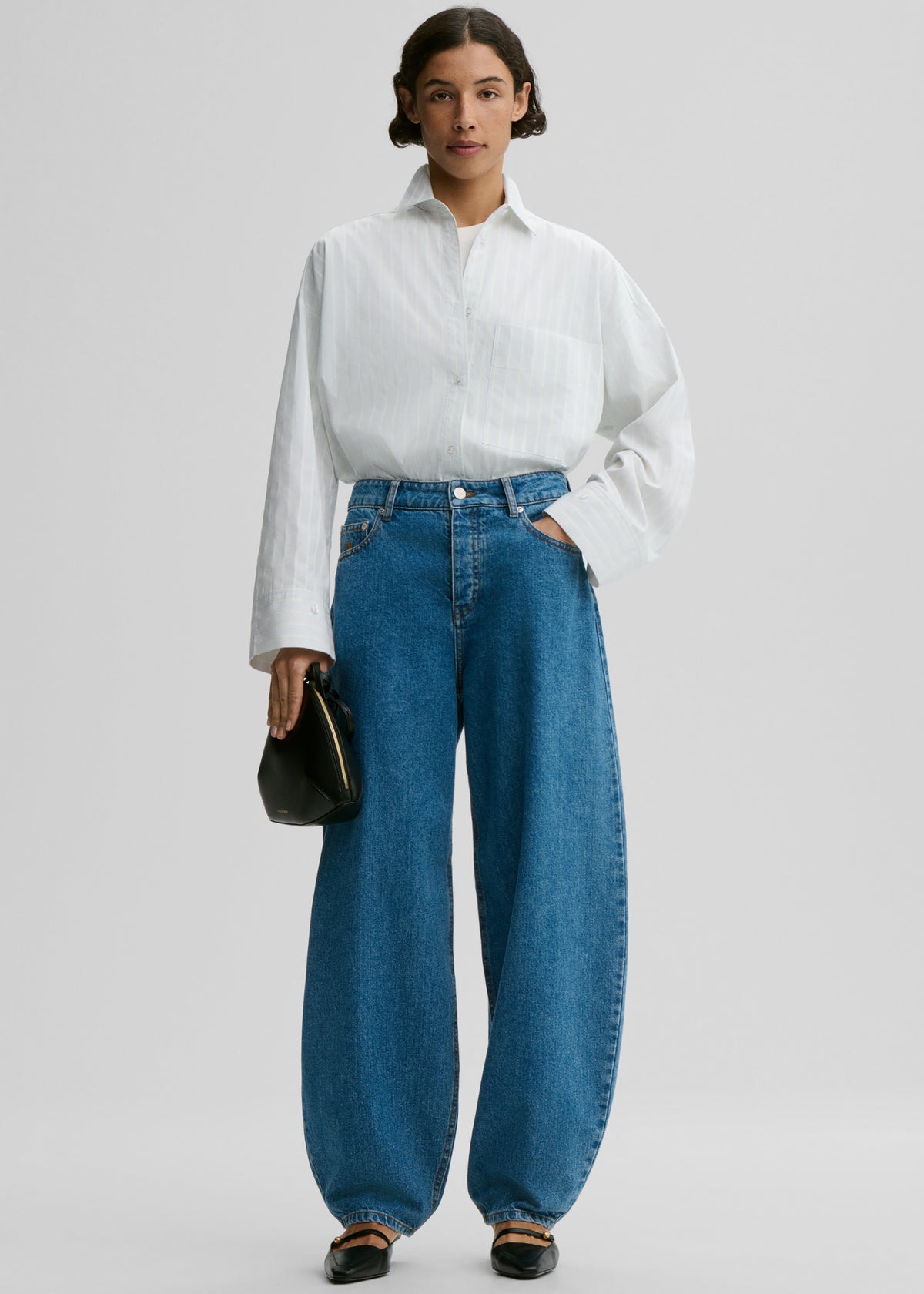 By Malene Birger Dallas Denim Pants - Mid Denim Blue - 1