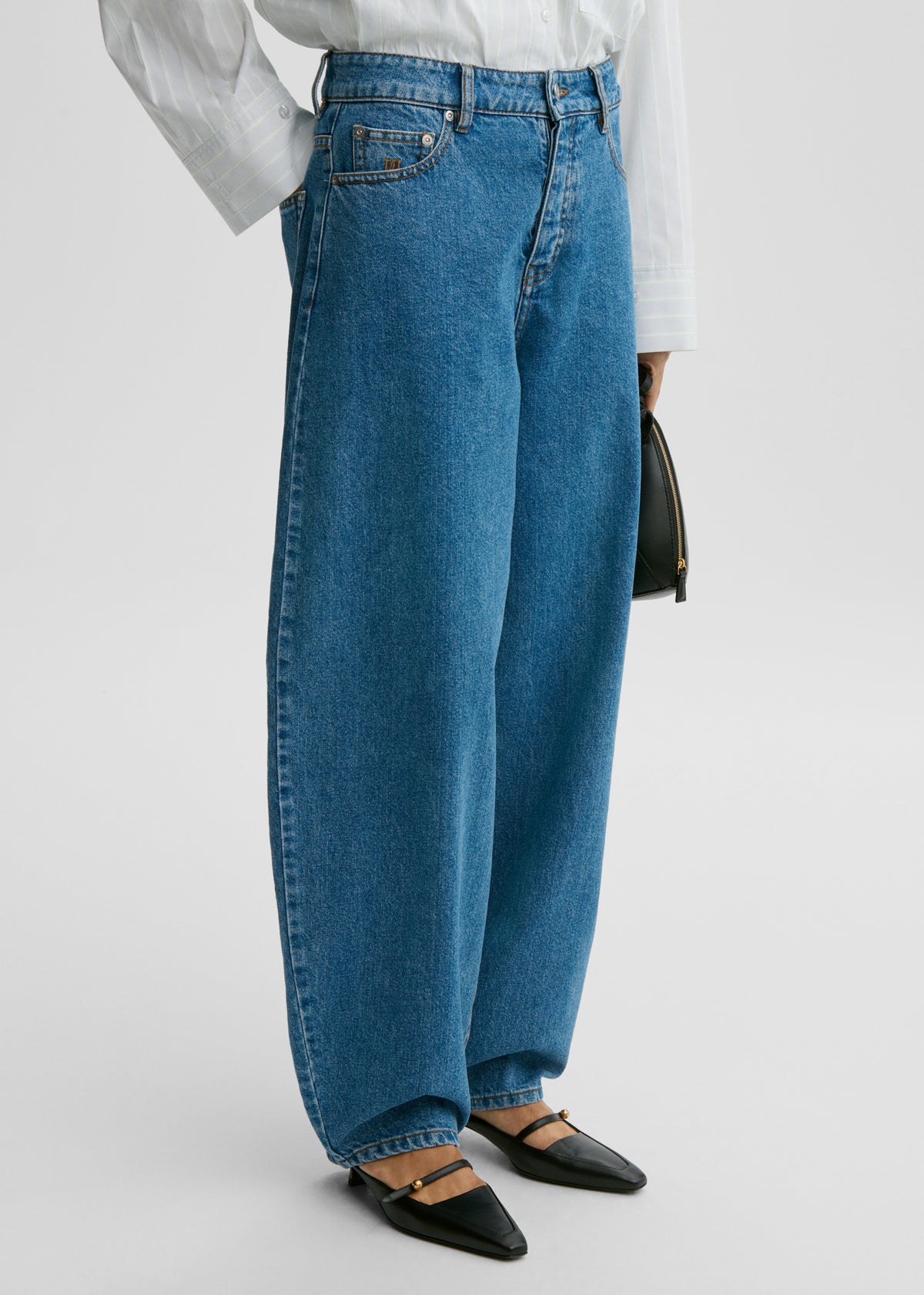 By Malene Birger Dallas Denim Pants - Mid Denim Blue - 4