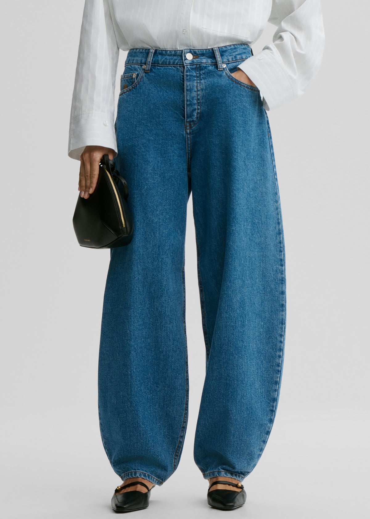 By Malene Birger Dallas Denim Pants - Mid Denim Blue - 2