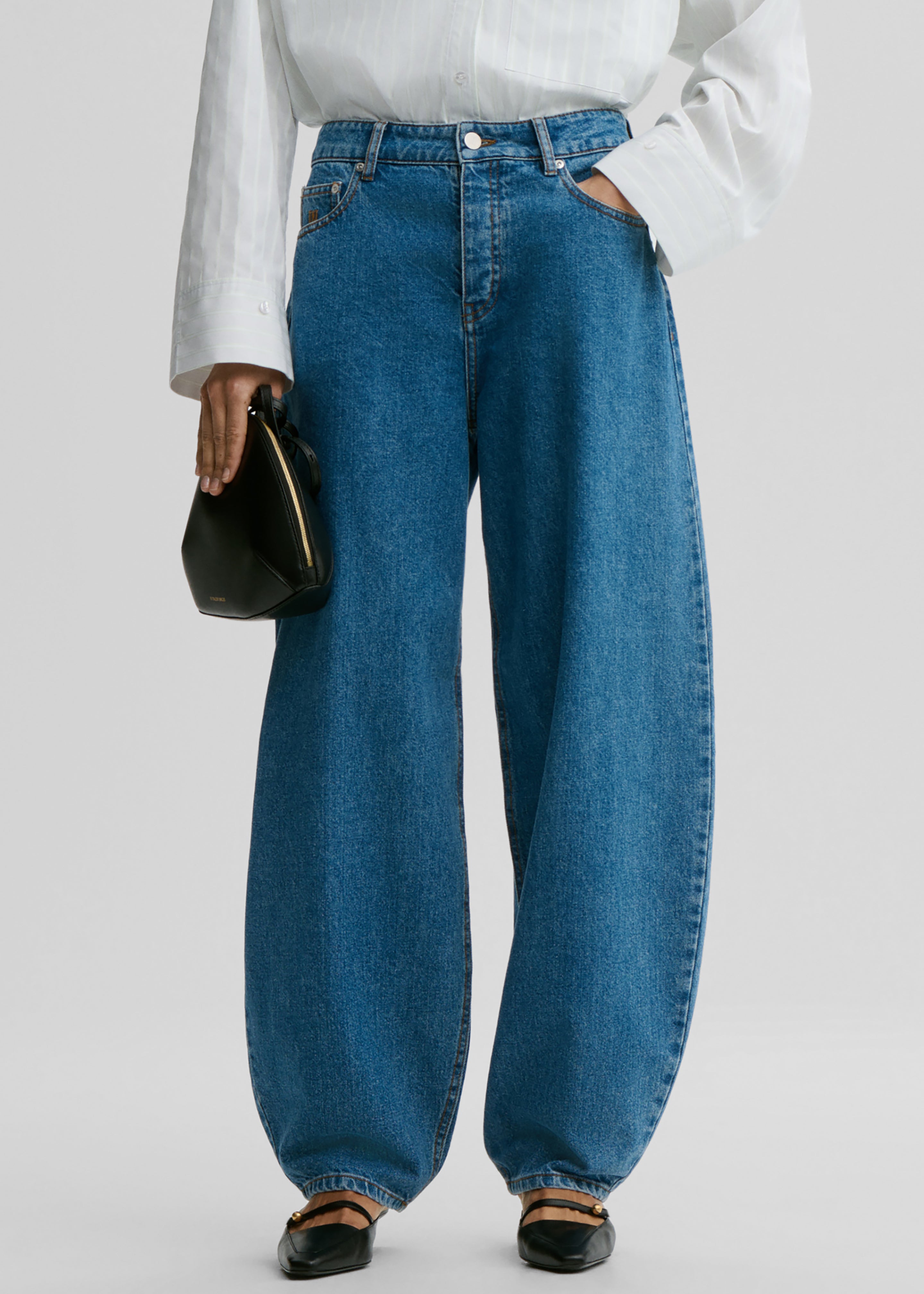 By Malene Birger Dallas Denim Pants - Mid Denim Blue - 2