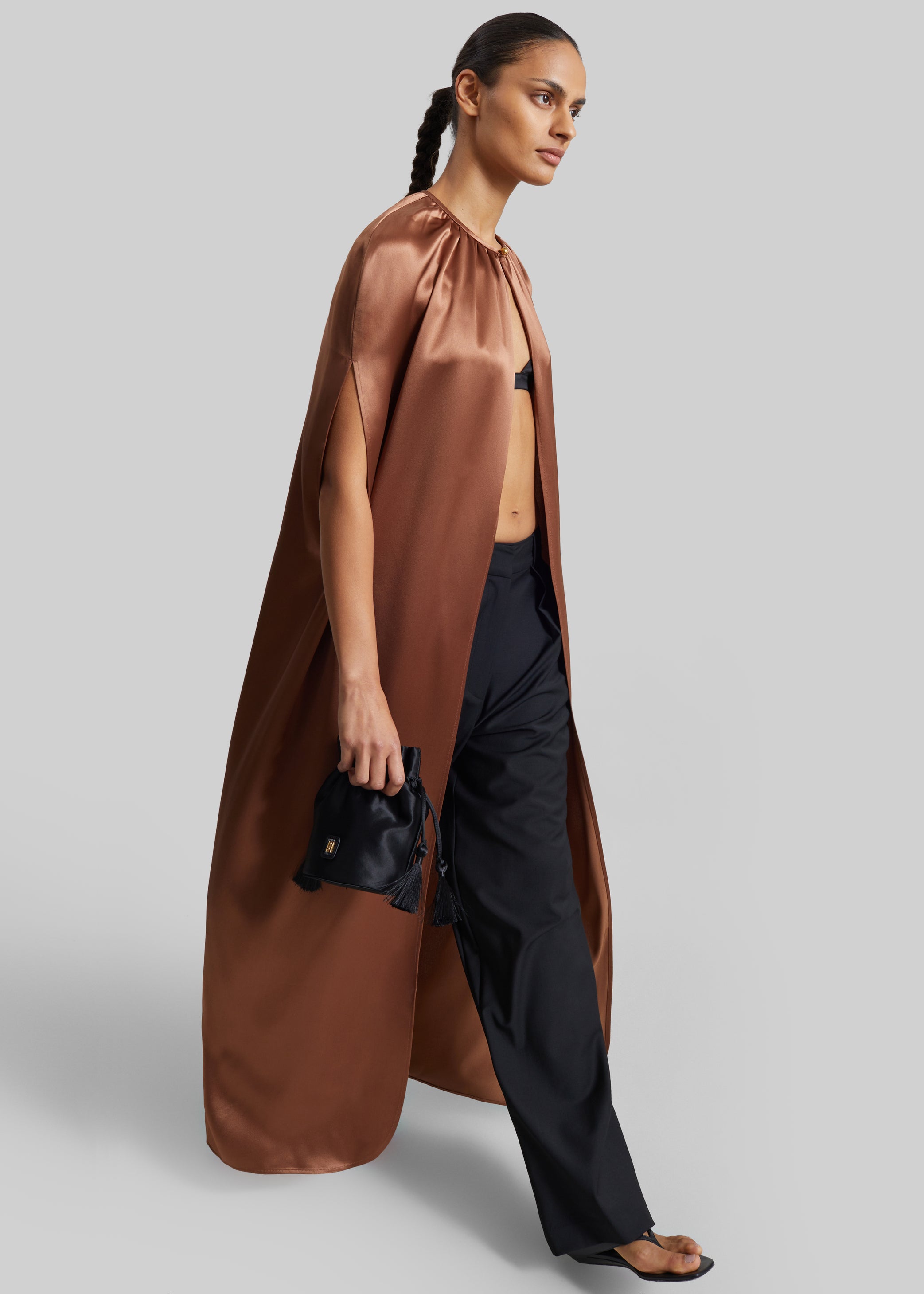 Shop the look image for By Malene Birger Dallie Cape - Latte Brown