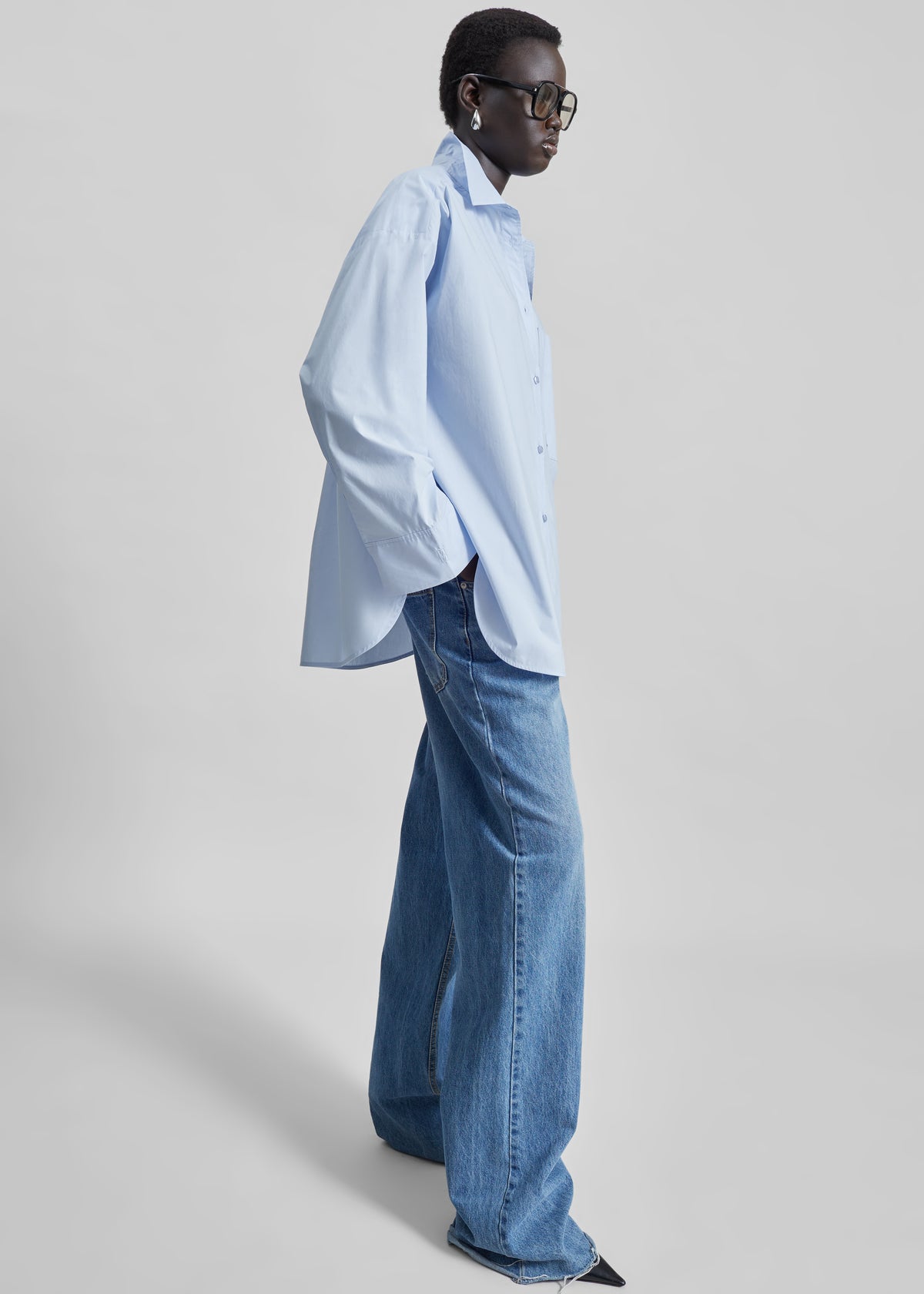 By Malene Birger Derris Cotton Shirt - Periwinkle Blue - 1