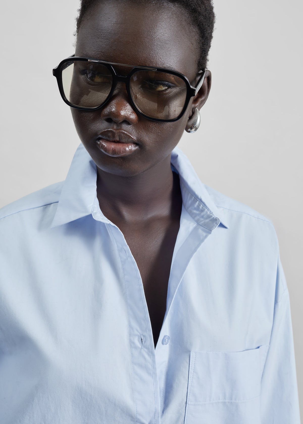 By Malene Birger Derris Cotton Shirt - Periwinkle Blue - 3