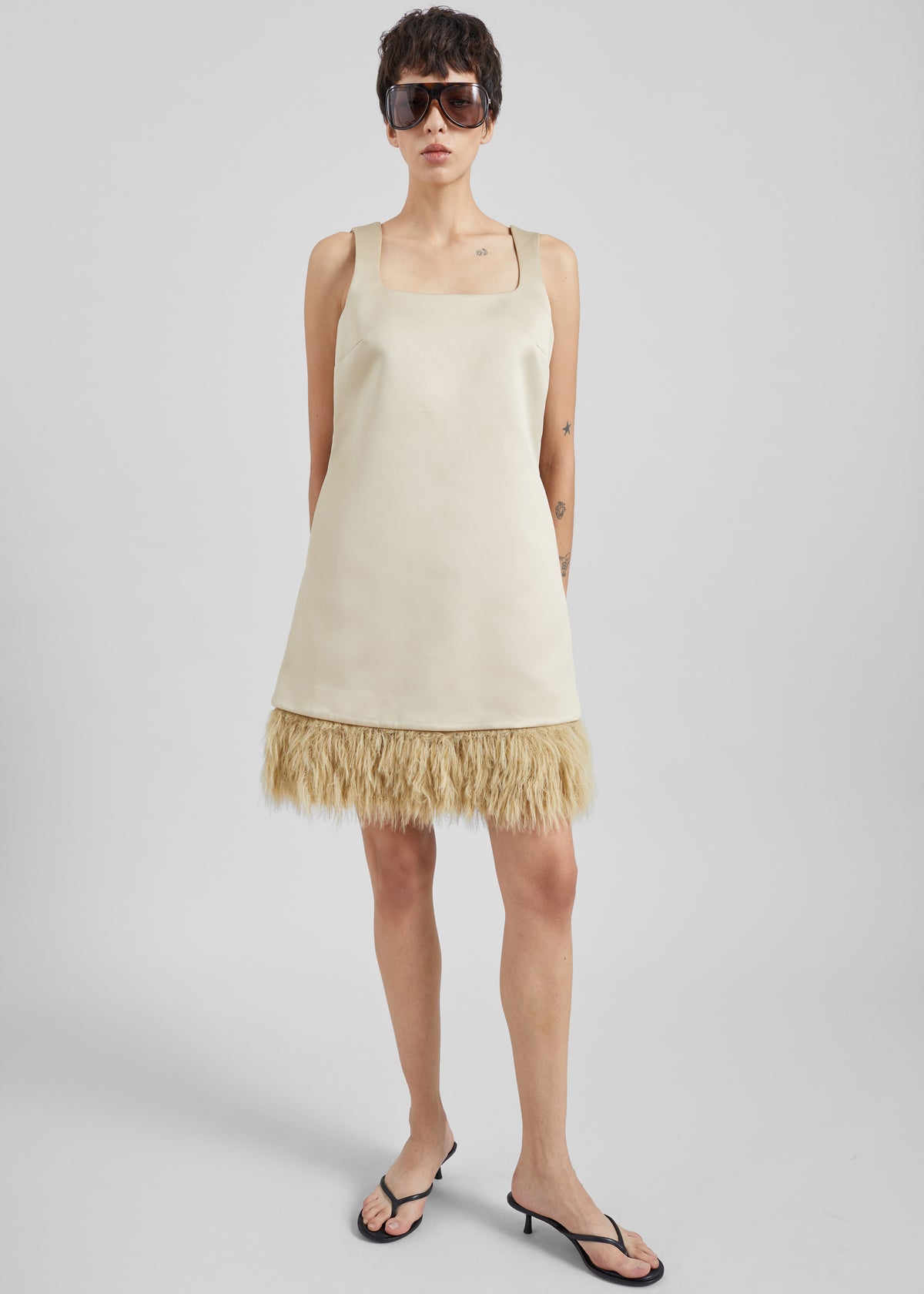 By Malene Birger Elva Mini Dress - Old Beige - 8
