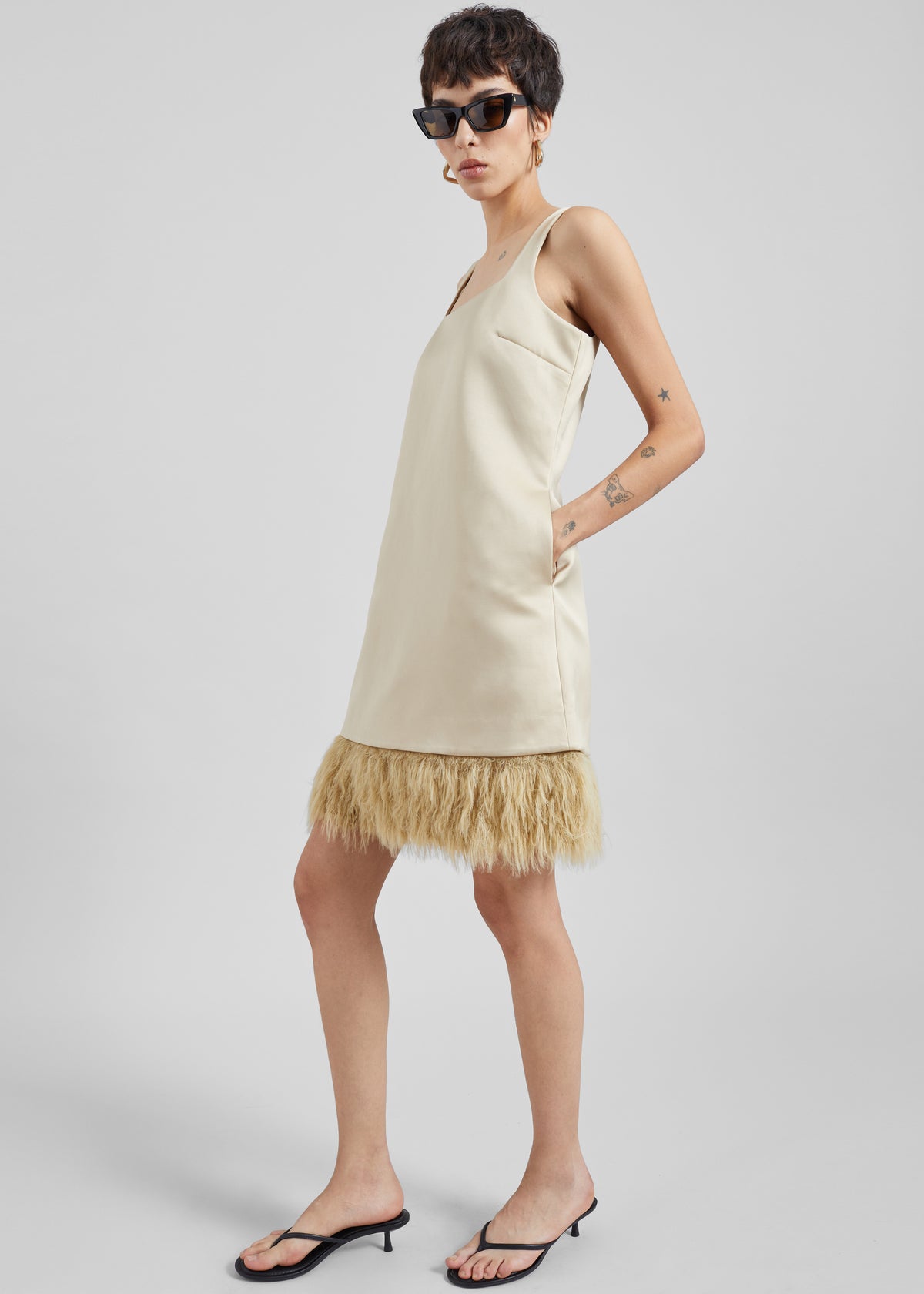 By Malene Birger Elva Mini Dress - Old Beige - 3
