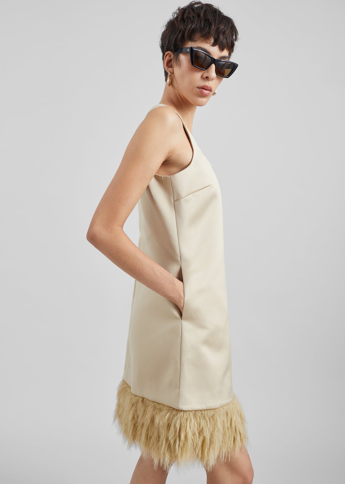 By Malene Birger Elva Mini Dress - Old Beige - 5