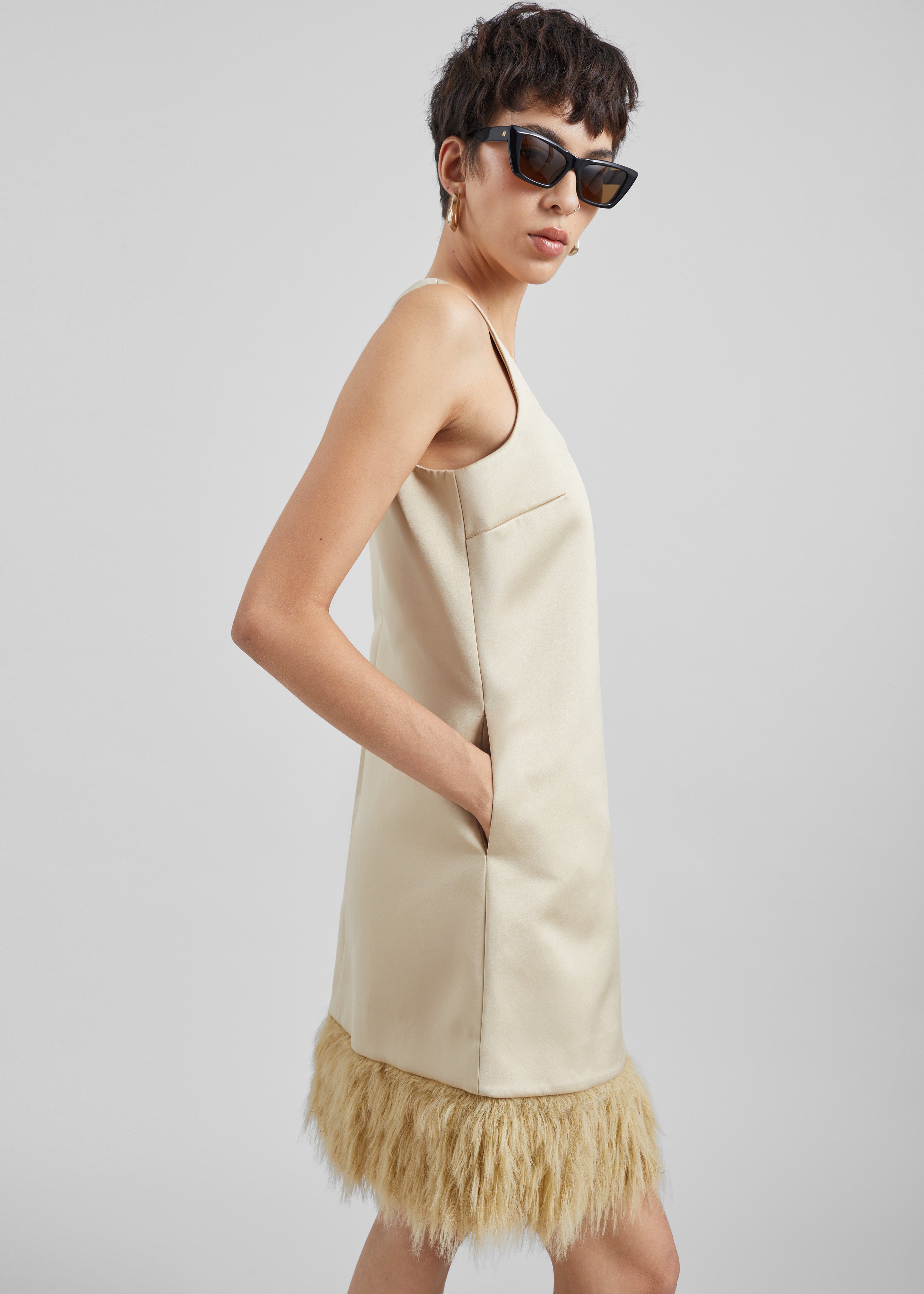 By Malene Birger Elva Mini Dress - Old Beige - 5