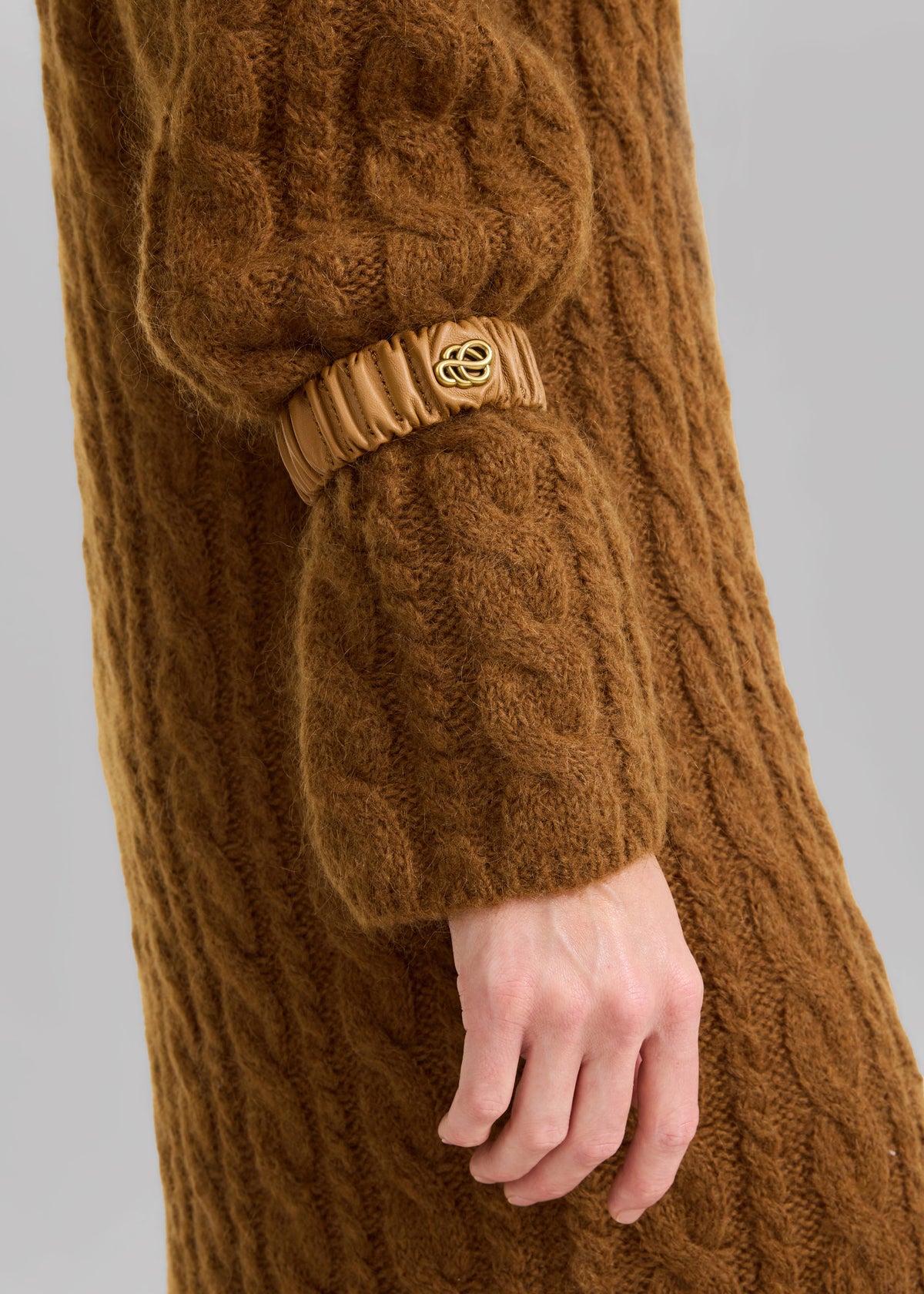 By Malene Birger Evelo Leather Wrist Bands - Raw Sugar - 1