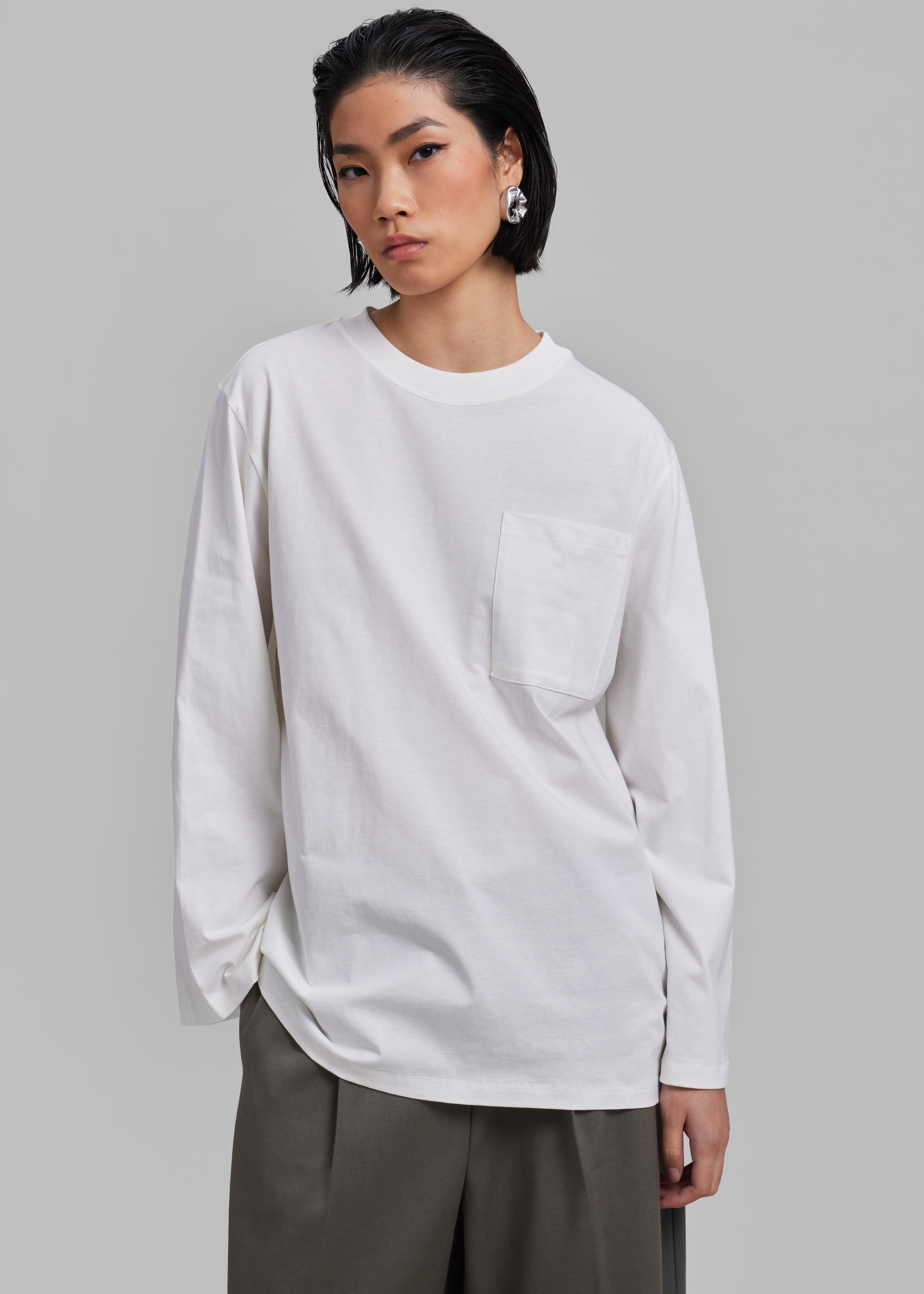 By Malene Birger Fayeh Oversized Long Sleeve Shirt Soft White