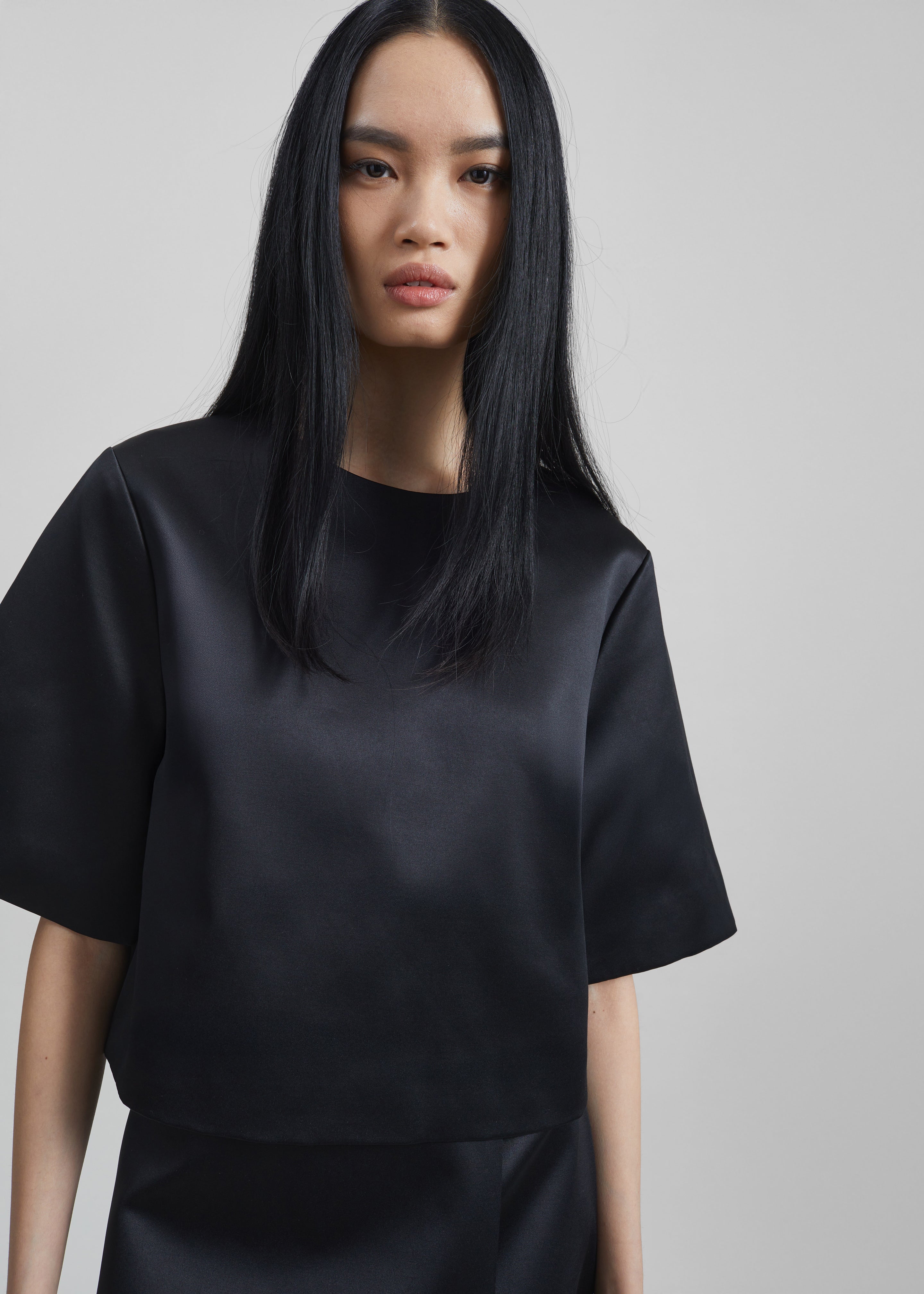 By Malene Birger Hania Top - Black – The Frankie Shop